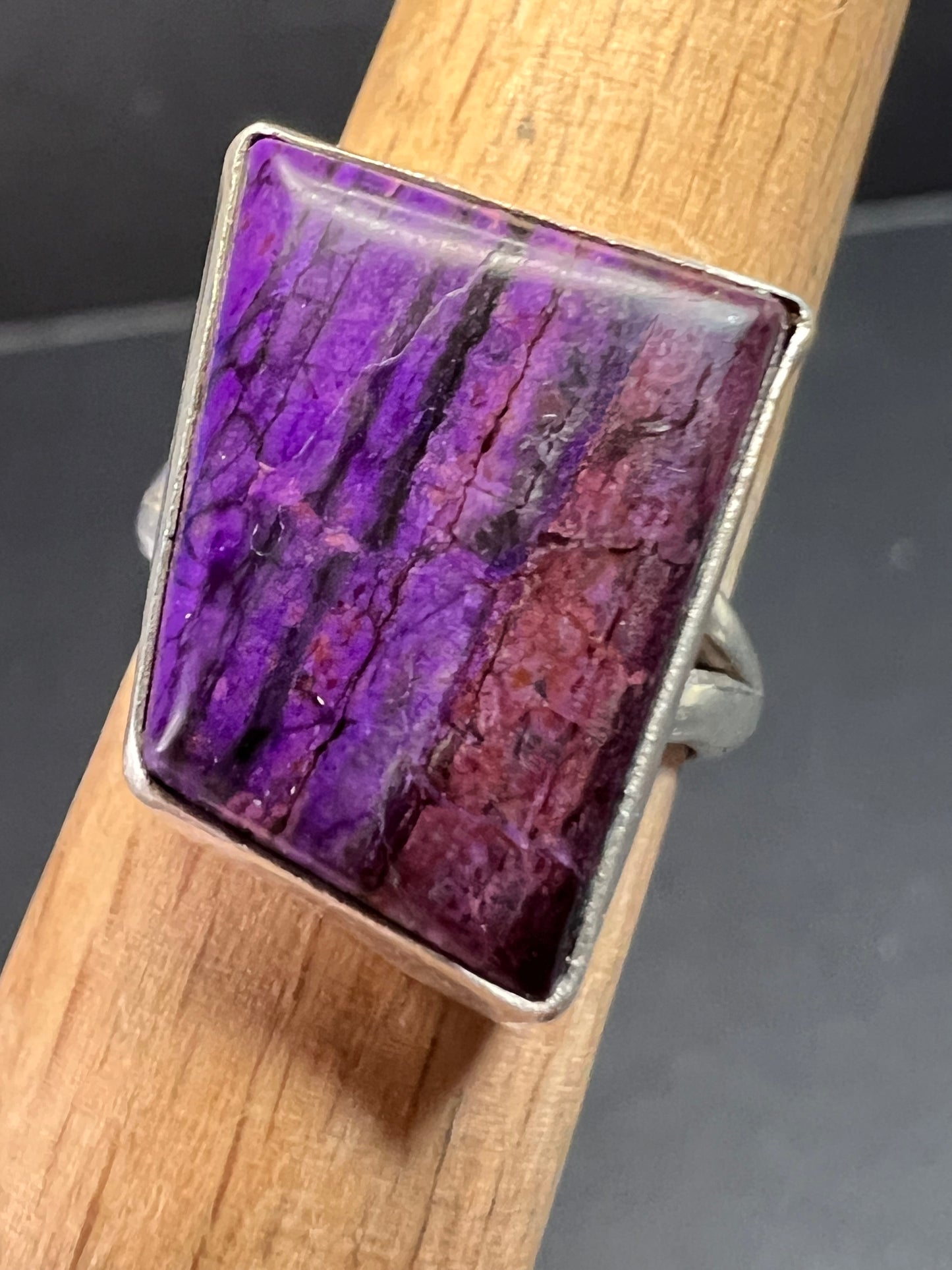 Vintage sugilite sterling silver ring size 5