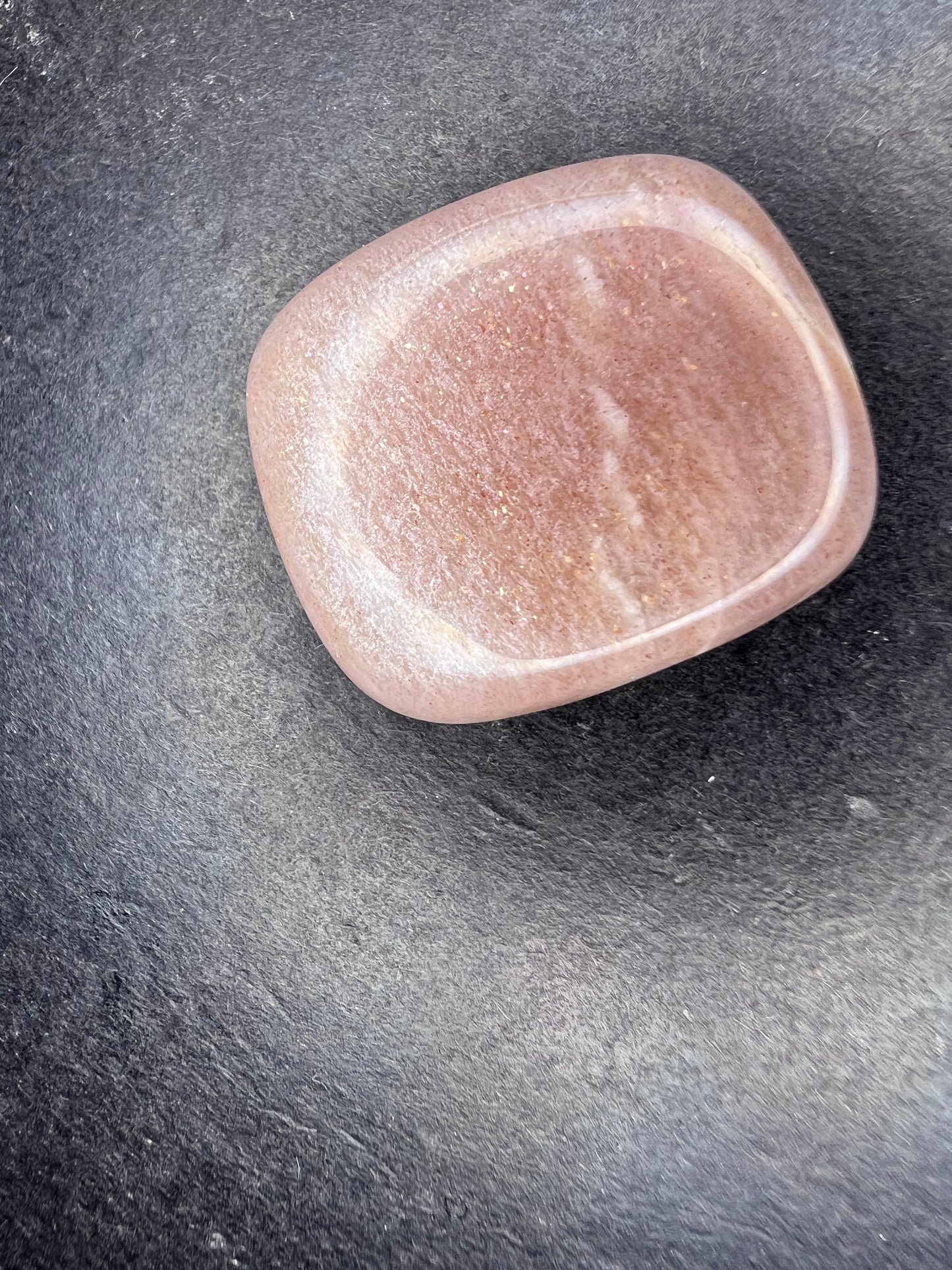 Peach moonstone/ sunstone cabochon