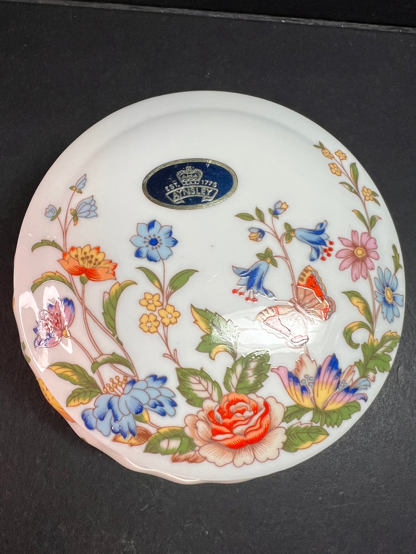 Aynsley Cottage Garden Trinket Box Fine Bone China Made in England