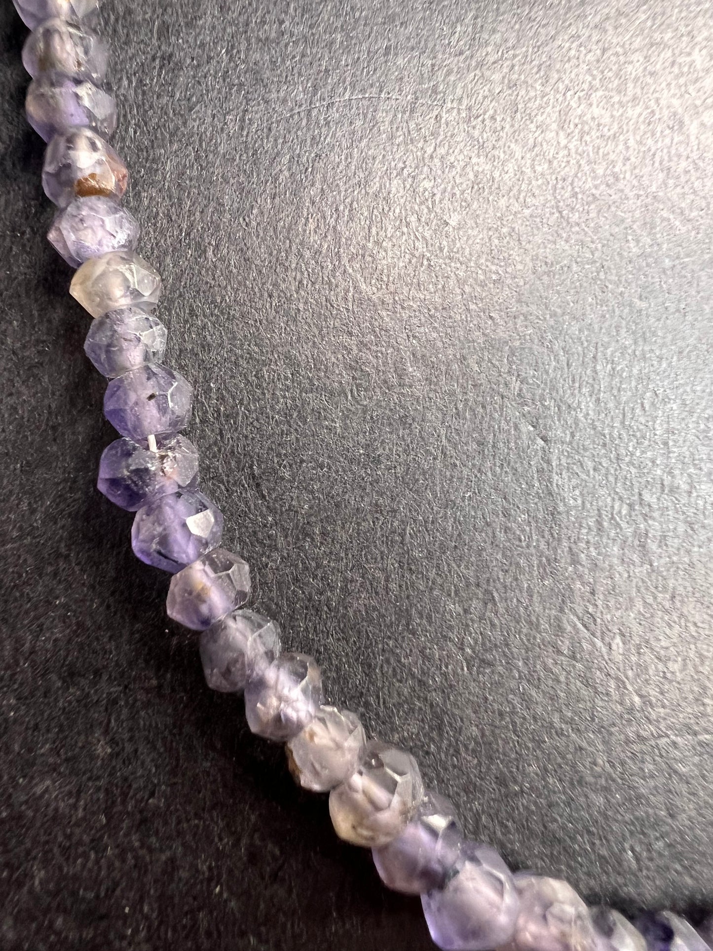 NEW faceted iolite necklace with sterling silver clasp