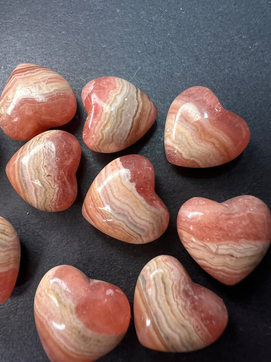 Mini rhodochrosite heart