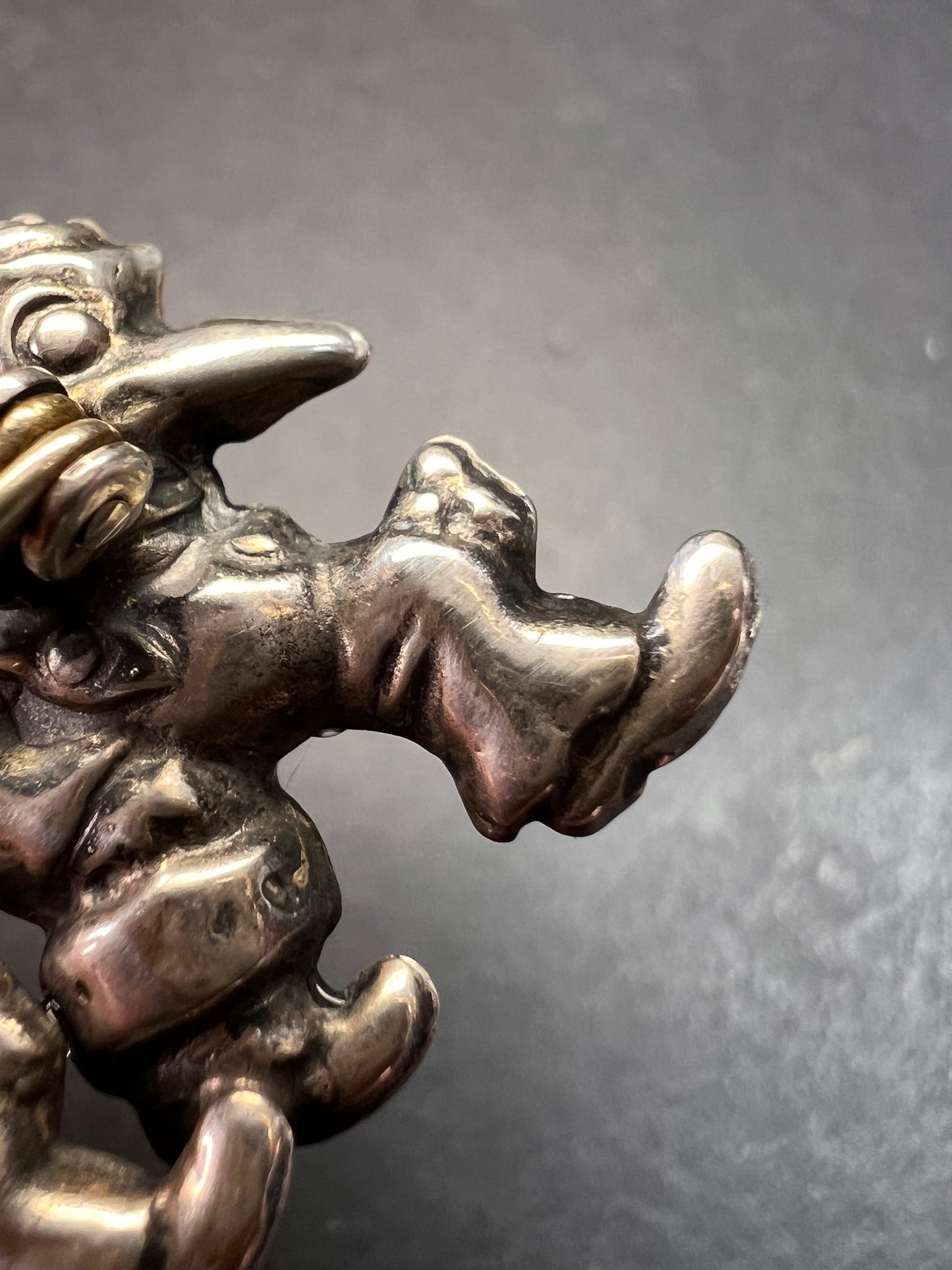 Rare vintage sterling silver Norwegian Norge troll brooch