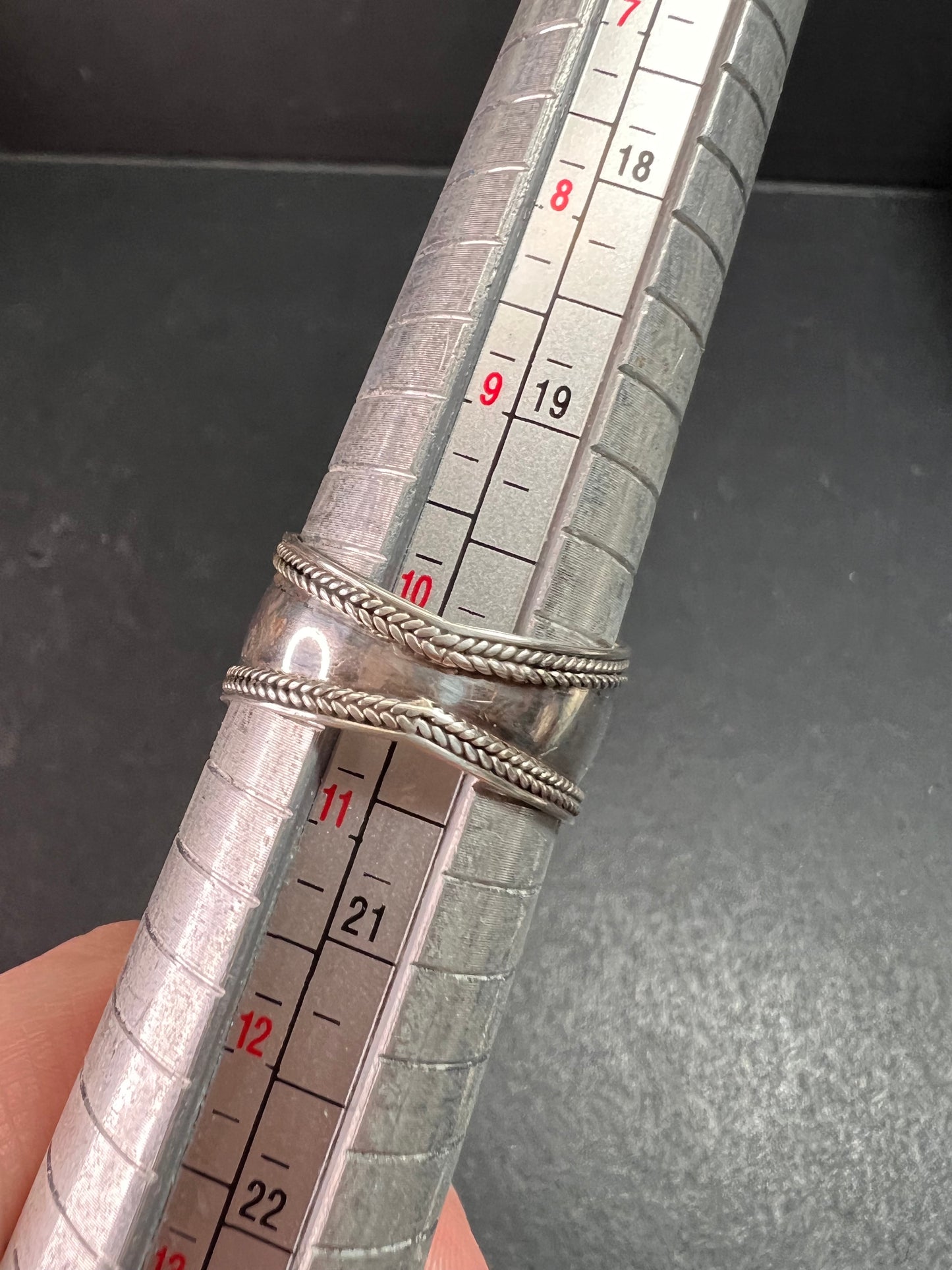 Vintage Sterling Silver Heart Ring | Indonesian Artisan | Size 10–10.25