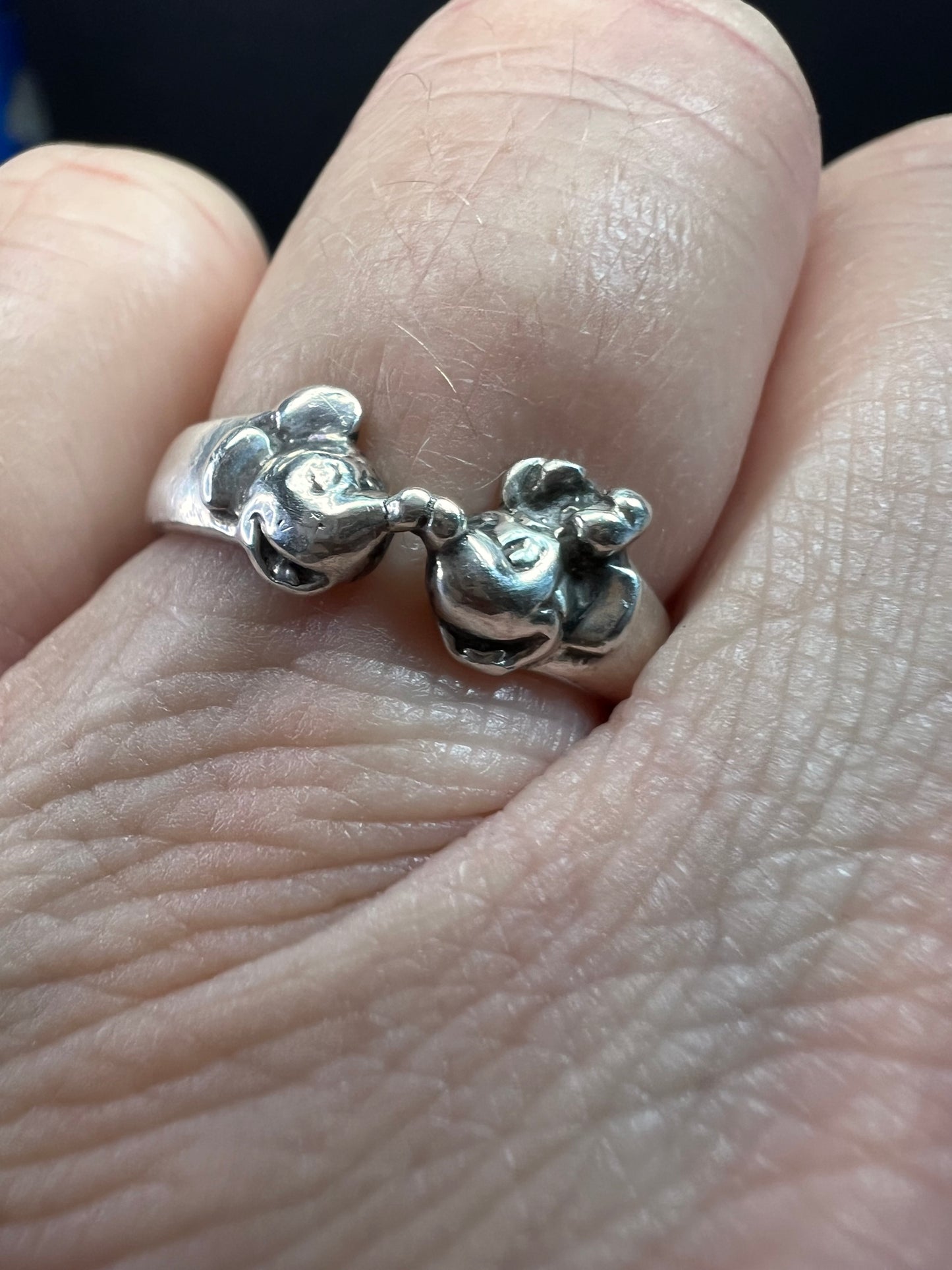 Vintage Disney Mickey Mouse sterling silver signed ring size 6