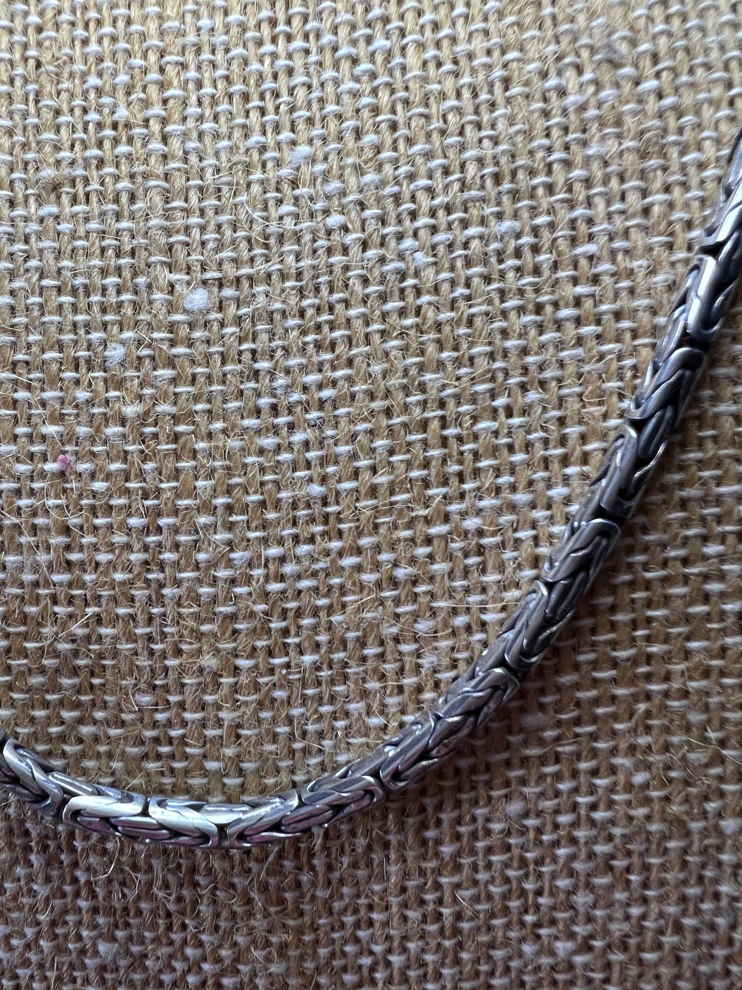 SARDA Bali Sterling silver Byzantine chain necklace with link extender