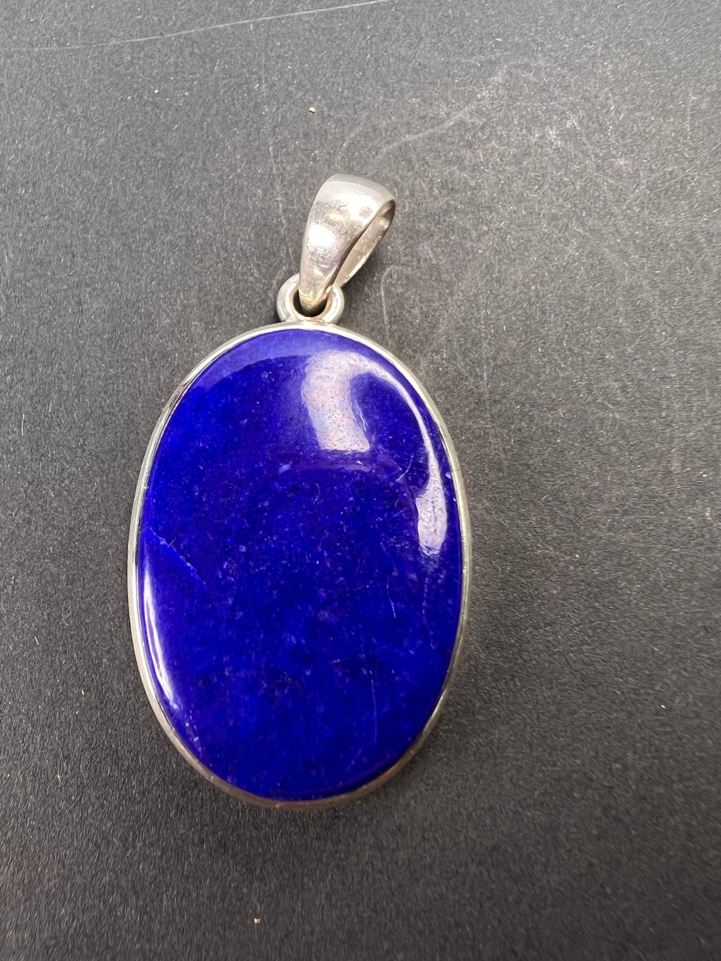 NEW Lapis Lazuli sterling silver oval pendant