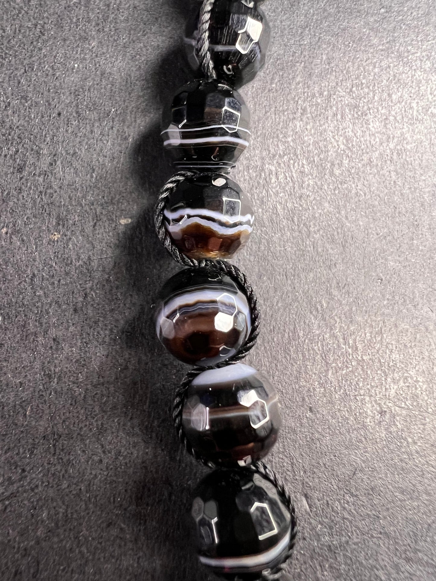 NEW Botswana agate necklace with sterling silver clasp
