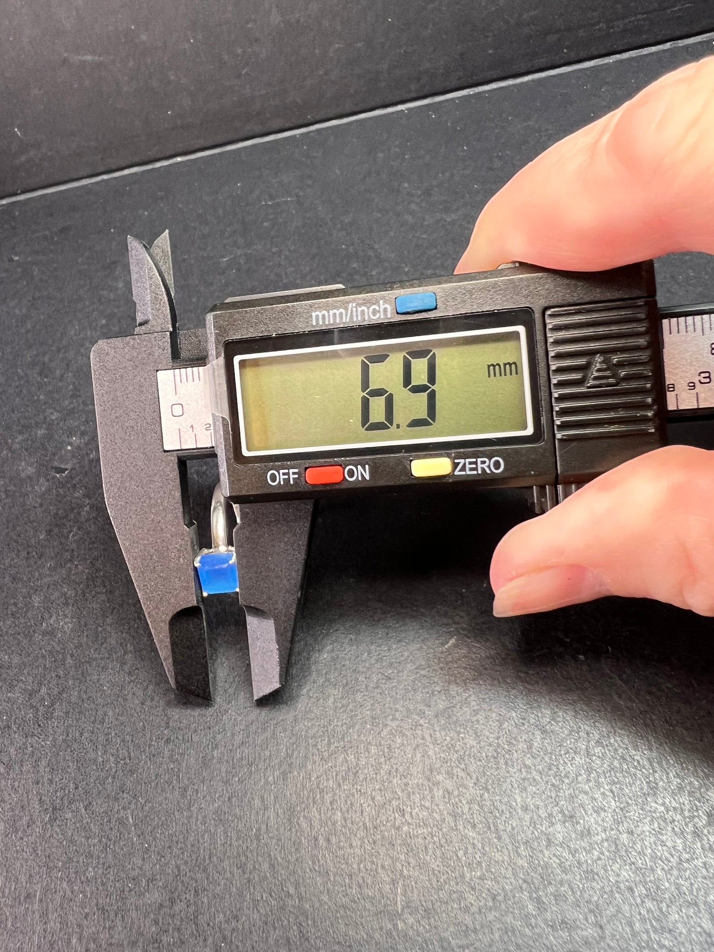 Square cut blue chalcedony sterling silver ring size 6