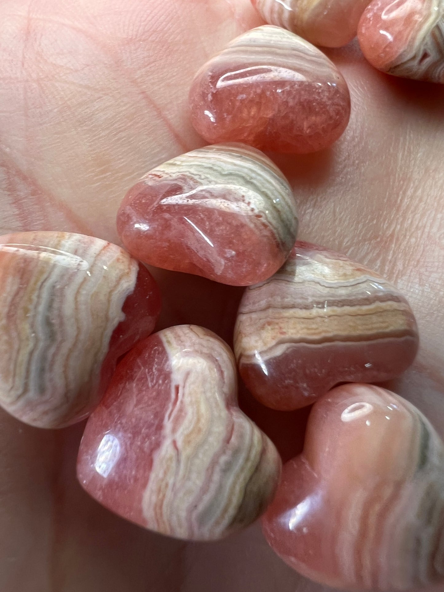 Mini rhodochrosite heart