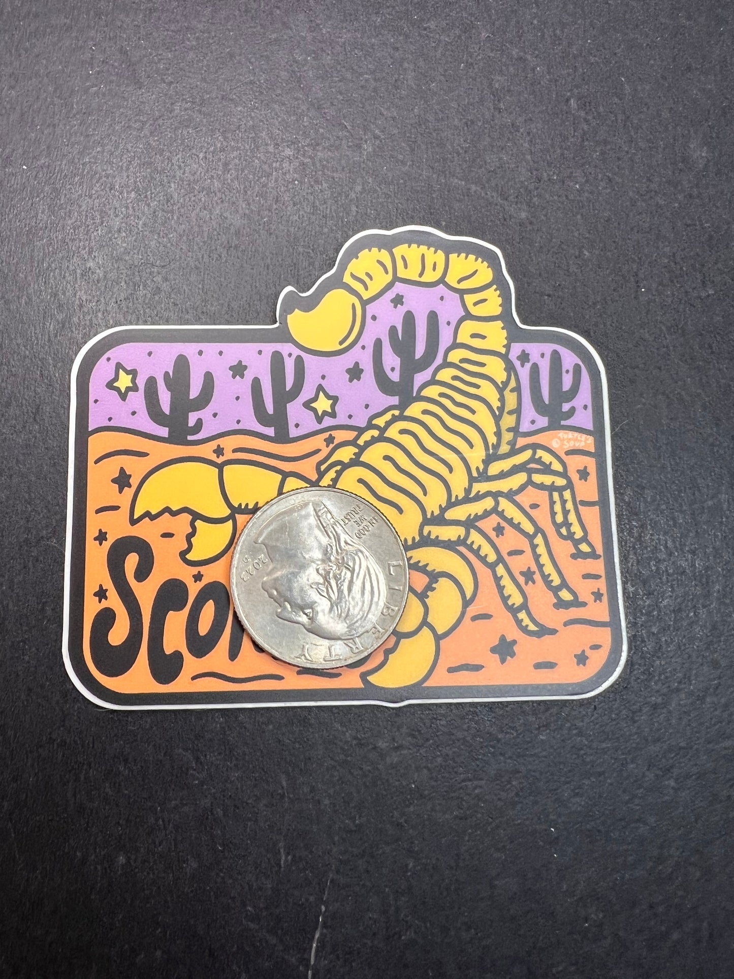 Turtle’s Soup Scorpio Zodiac Sticker – Waterproof Vinyl
