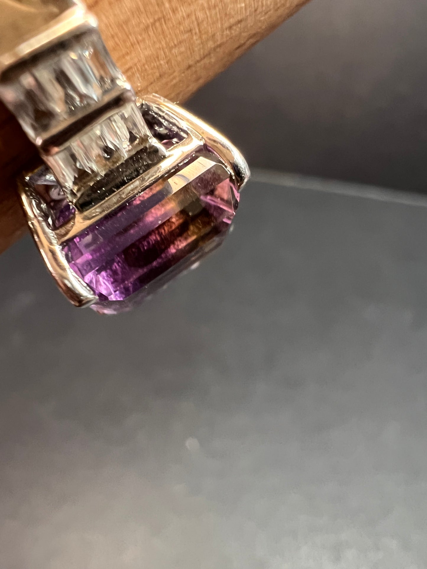 NEW ametrine and topaz sterling silver ring size 11