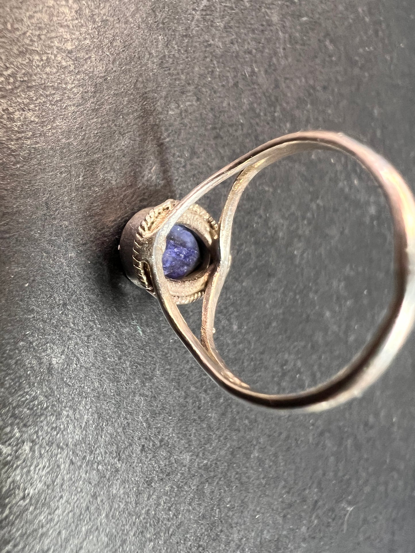 Blue kyanite sterling silver teardrop ring size 5