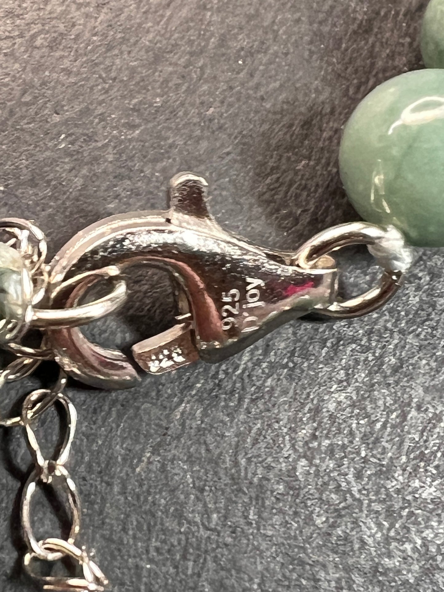 NEW Olmec Jadeite carved Buddha necklace in sterling silver