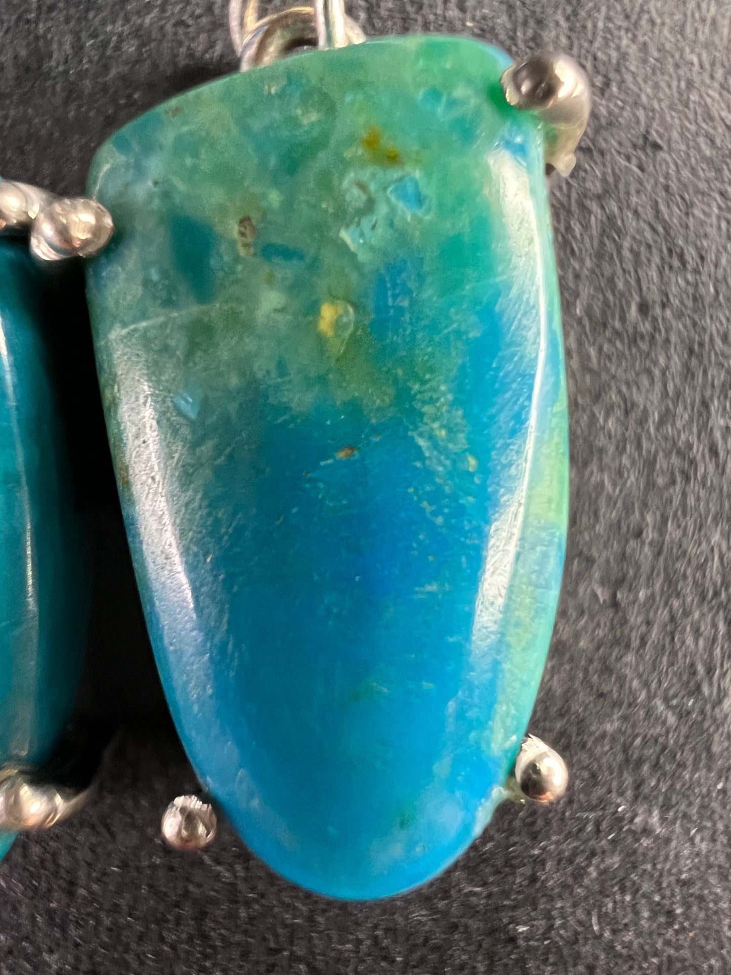 NEW Peruvian opalina sterling silver dangle earrings