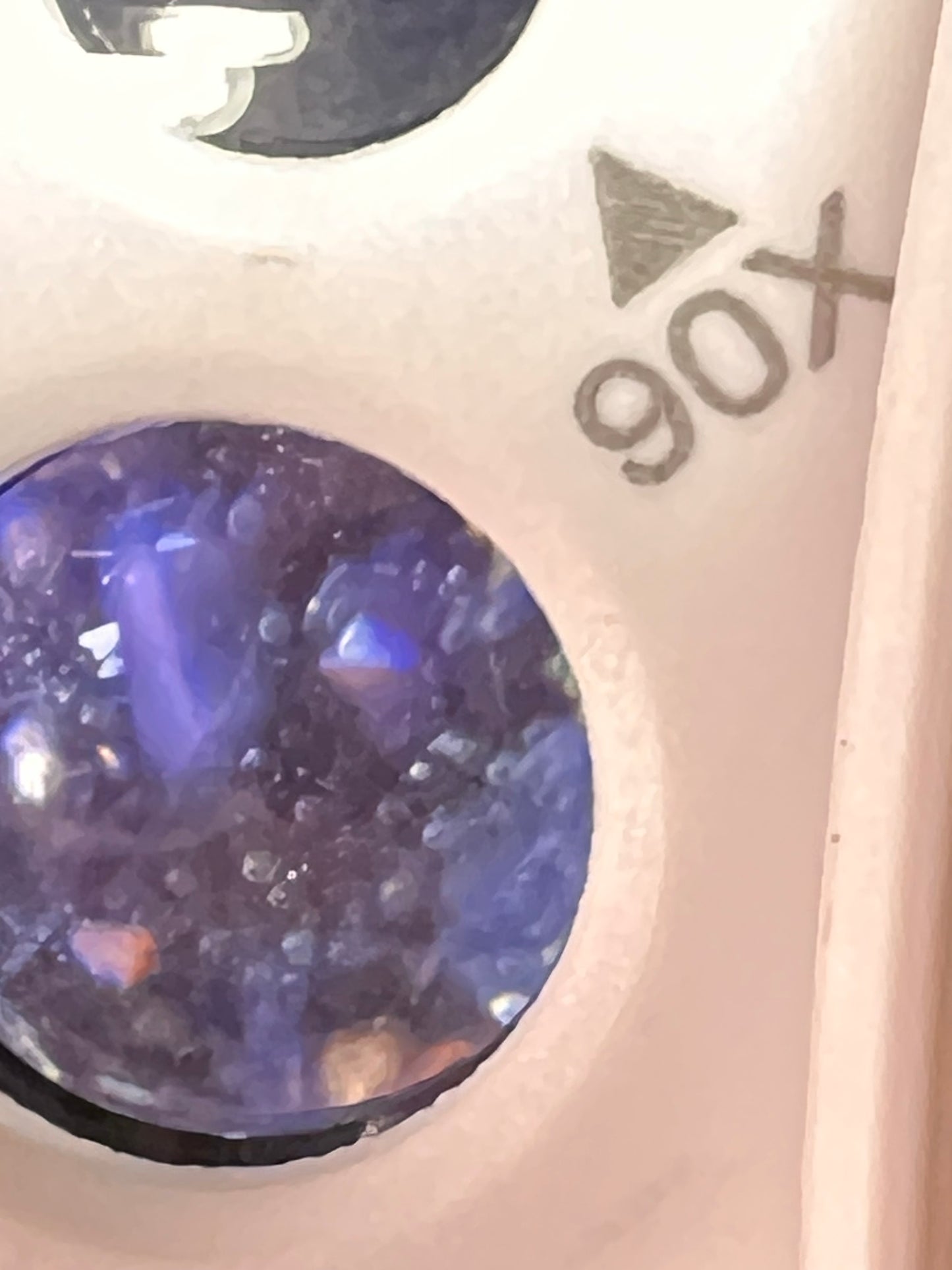 14k gold Violet purple spinel pendant