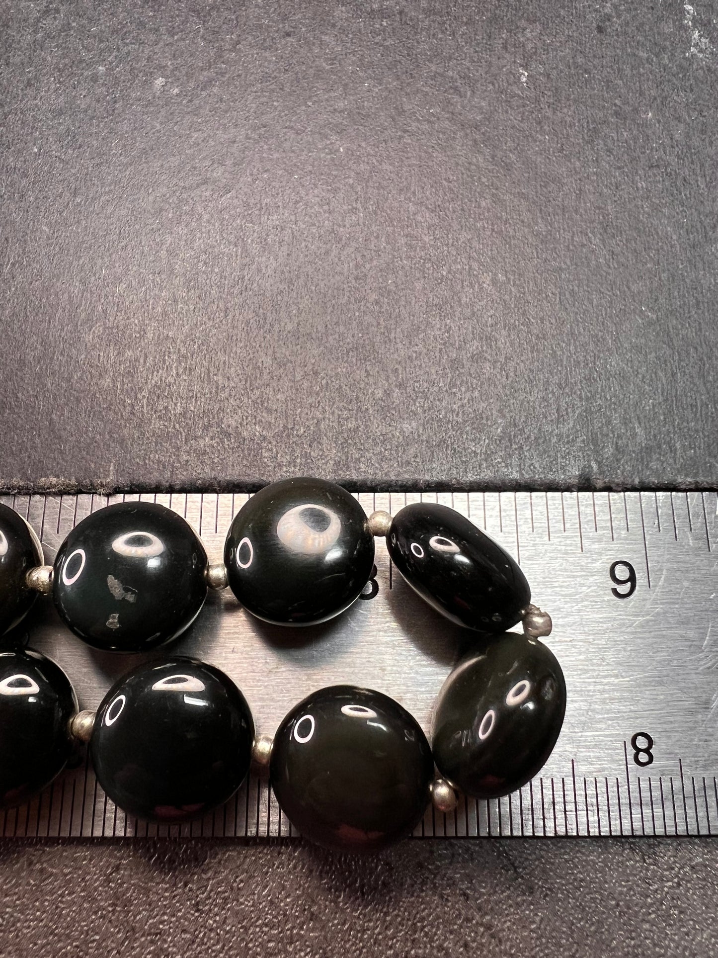 NEW rainbow obsidian and sterling silver necklace