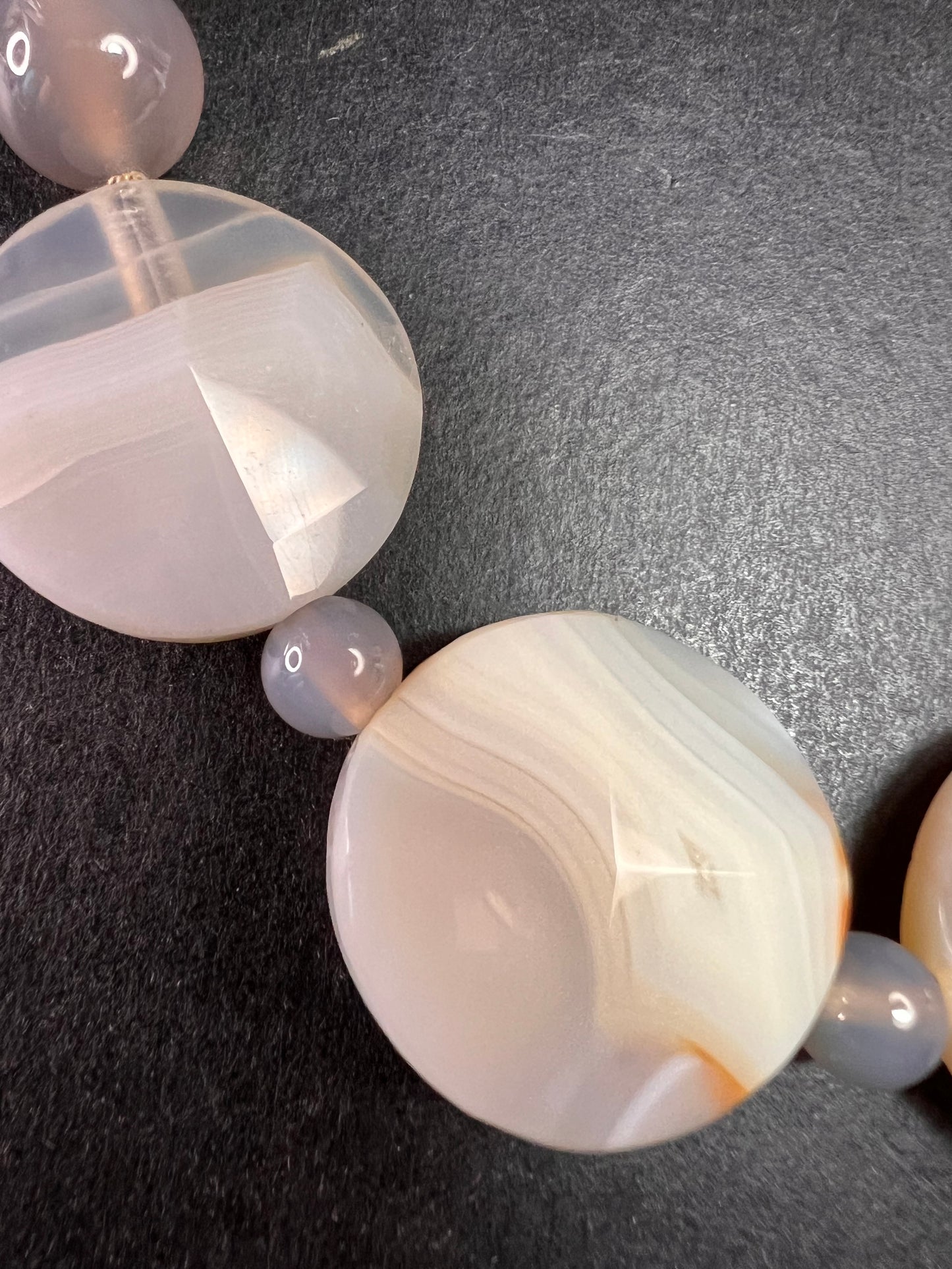 NEW Botswana agate necklace with sterling silver clasp