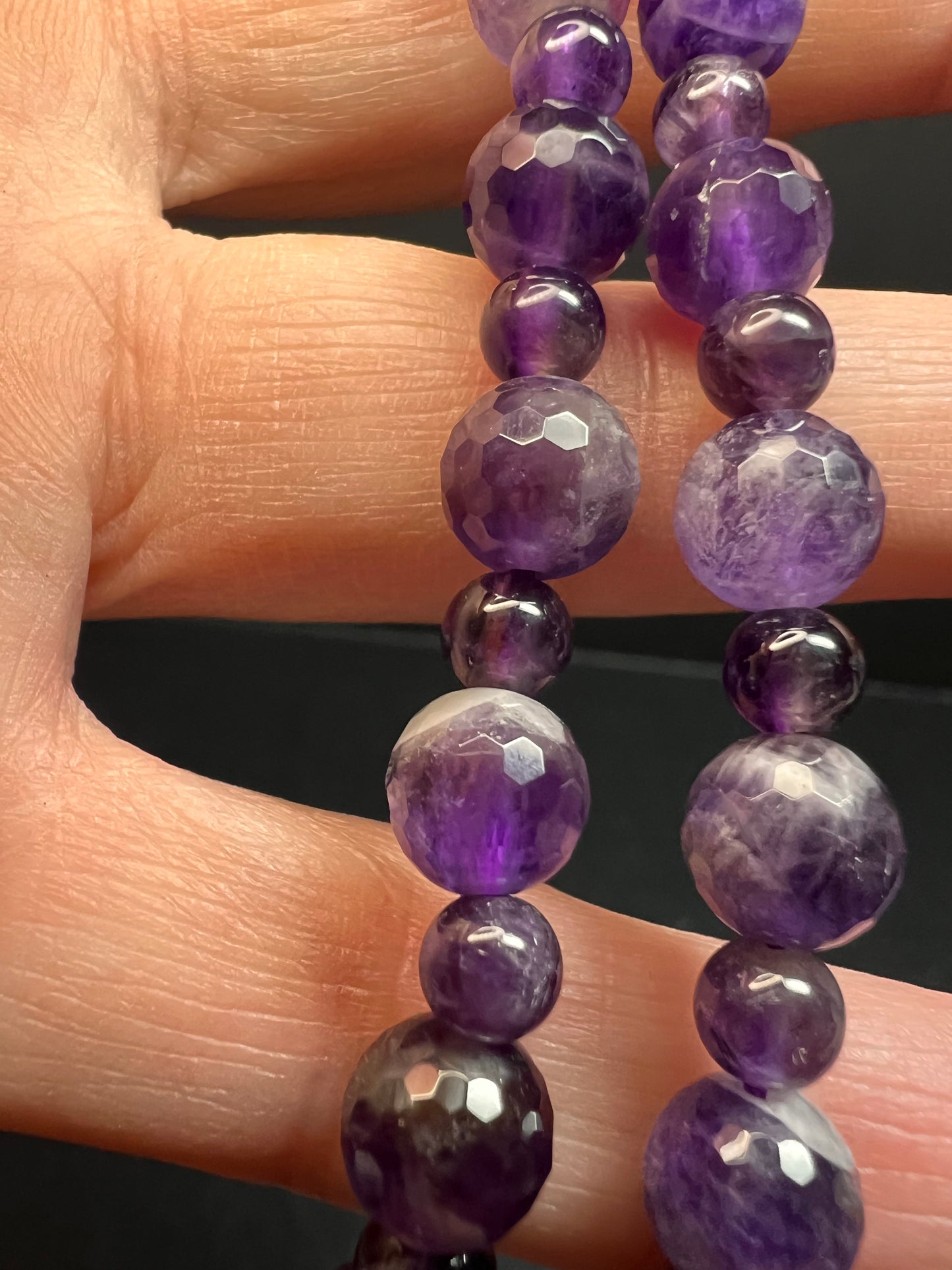 NEW amethyst necklace with sterling silver clasp