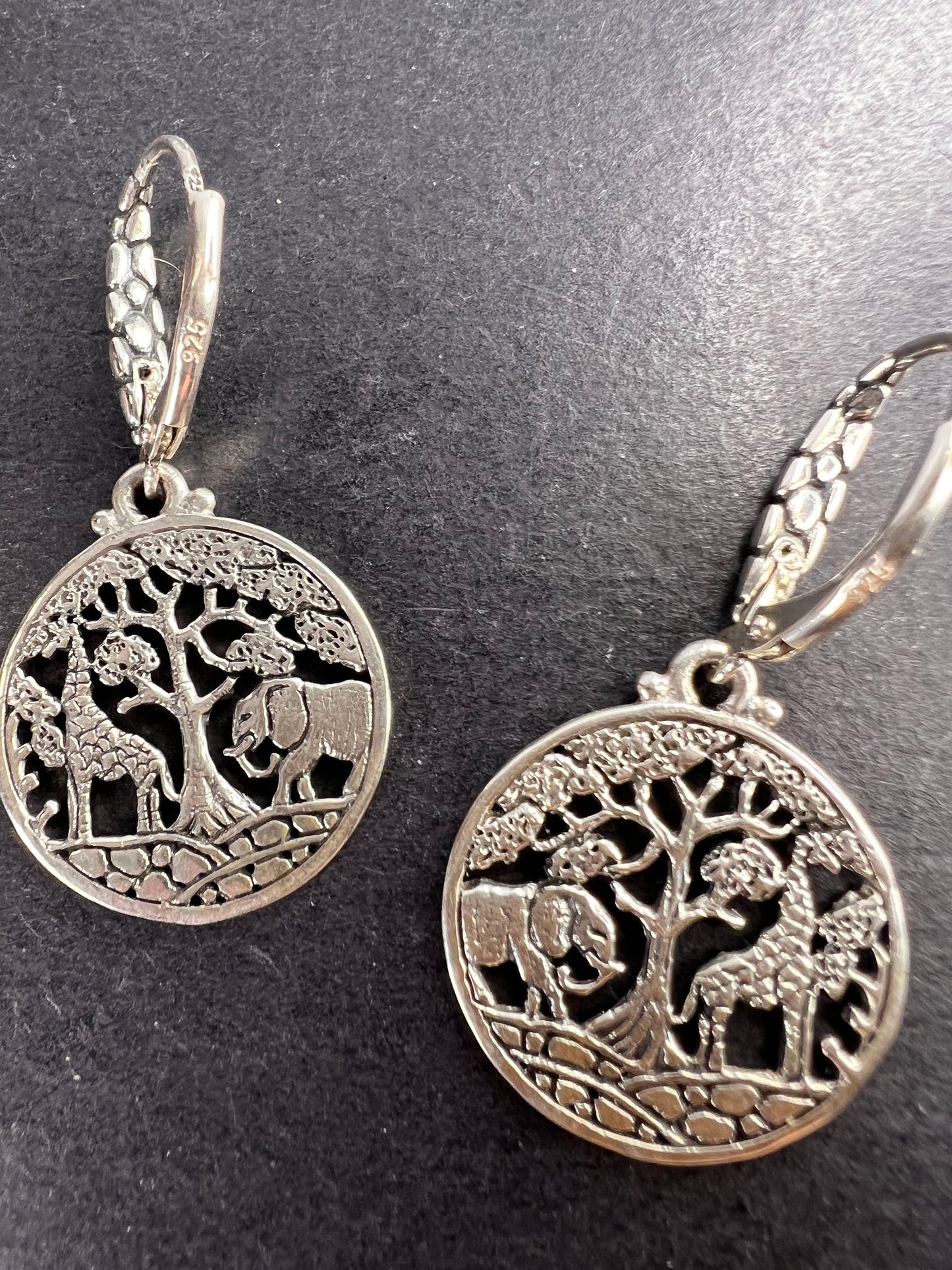 Sarda Tree of Wisdom Bali sterling silver safari earrings *NIP*