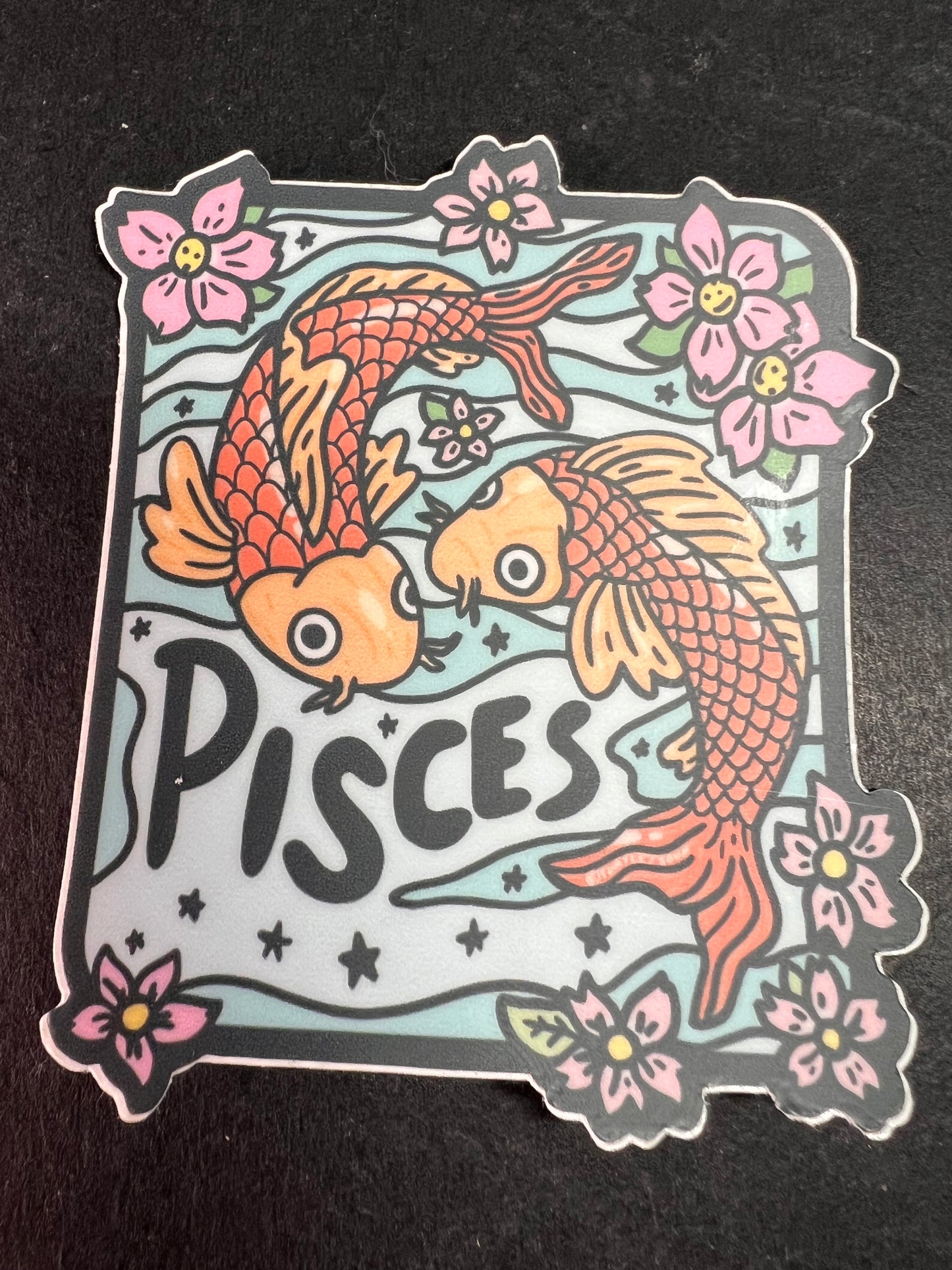 Turtle’s Soup Pisces Zodiac Sticker – Waterproof Vinyl