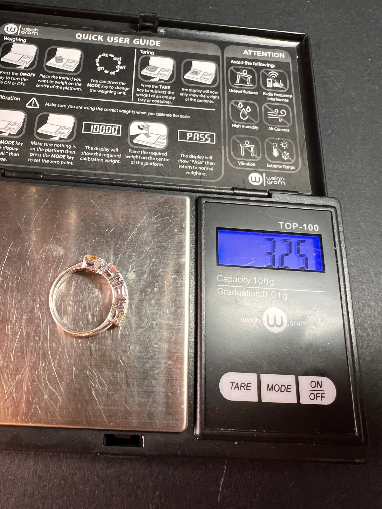 NEW multi sapphire and moissanite art deco style ring in rhodium over sterling silver size 5