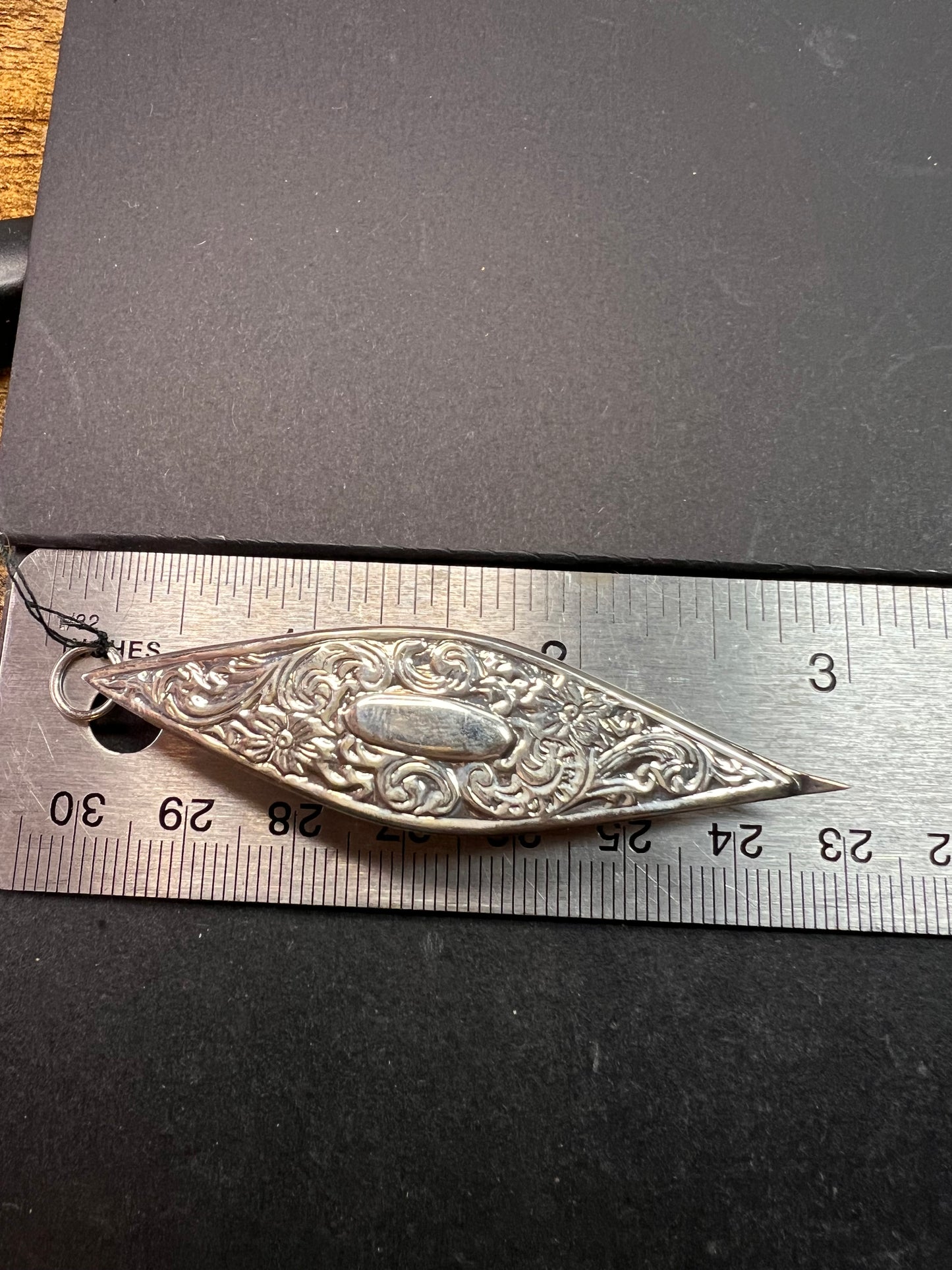 Vintage Reo Sterling Silver Tatting Shuttle Pendant Dead Stock