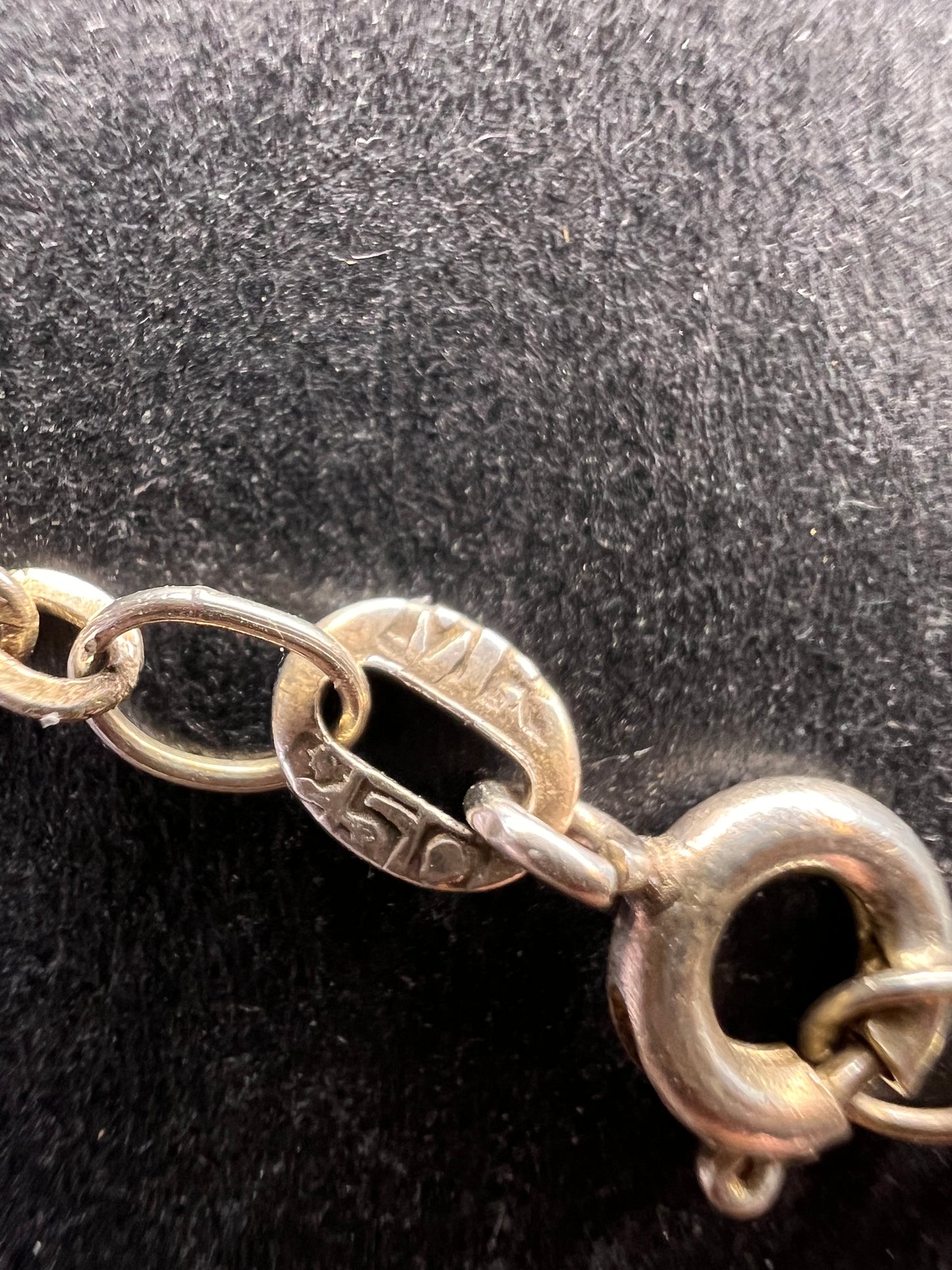 Vintage Amethyst Sterling Silver Pendant on 960 Silver Chain 18”