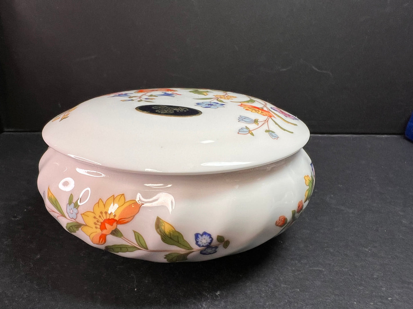Aynsley Cottage Garden Trinket Box Fine Bone China Made in England