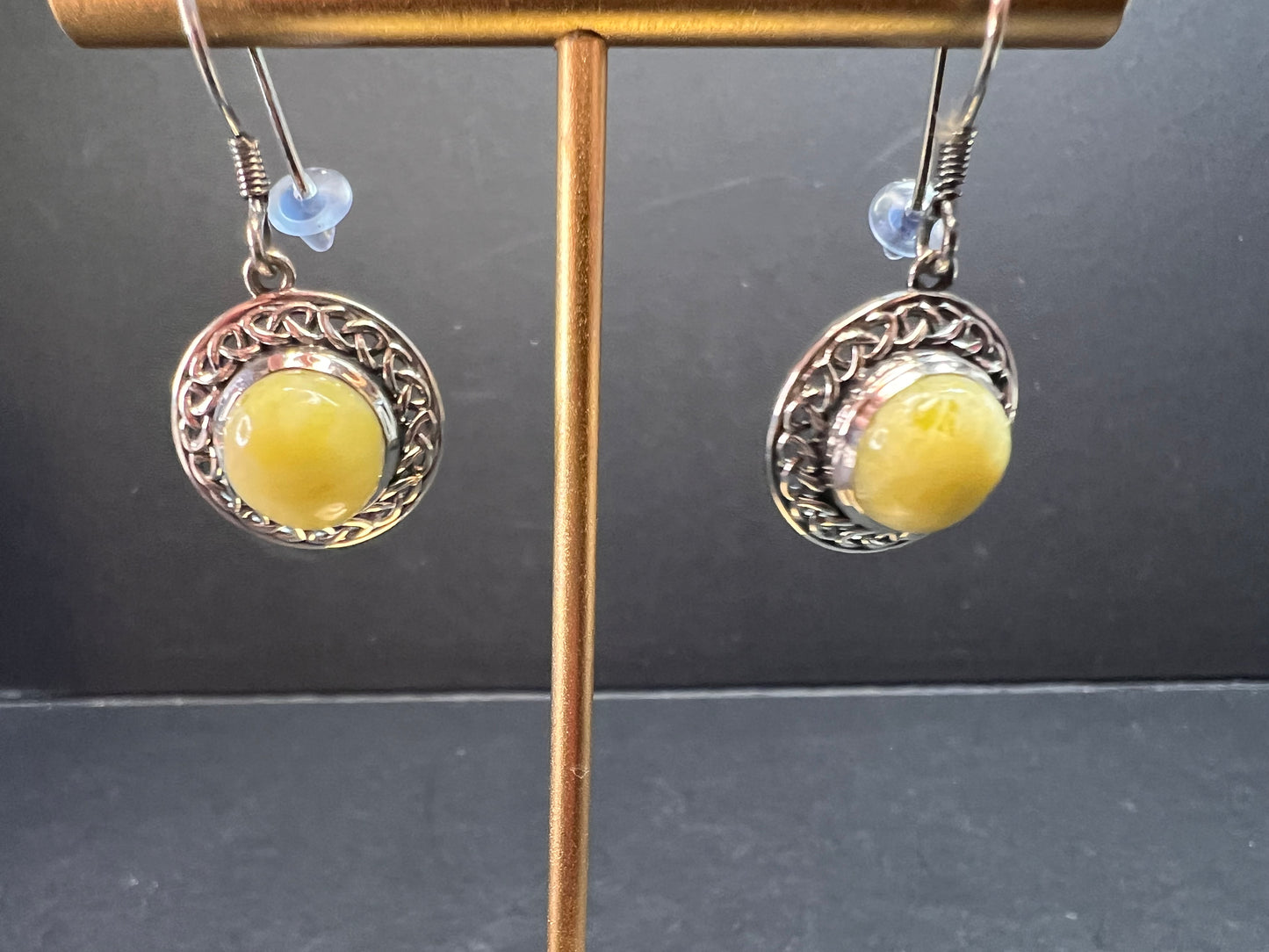 NEW Irish Connemara marble sterling silver earrings