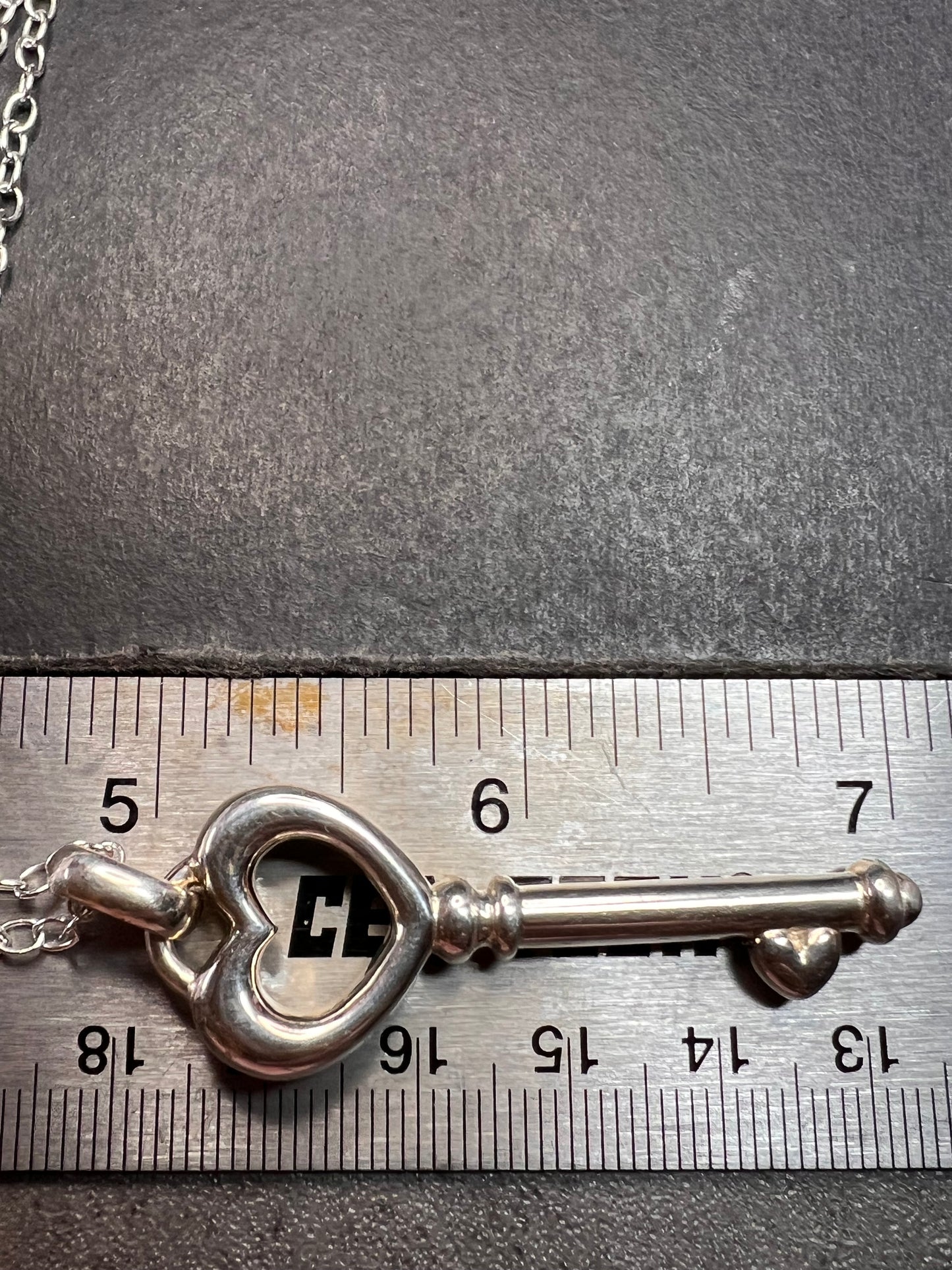 JCM Jacmel Mauritius Sterling Silver Key Pendant 24" Chain Necklace