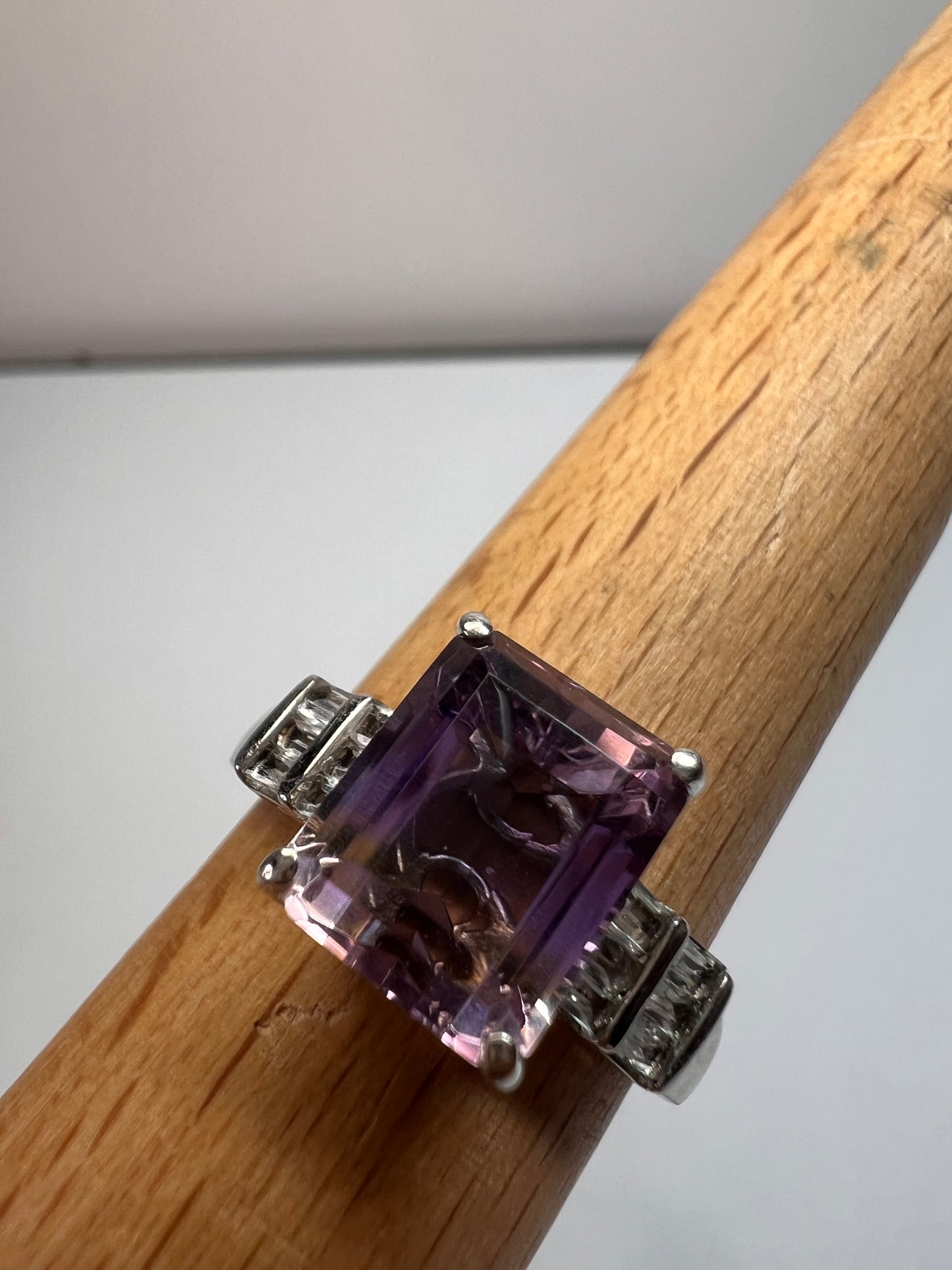 NEW ametrine and topaz sterling silver ring size 11