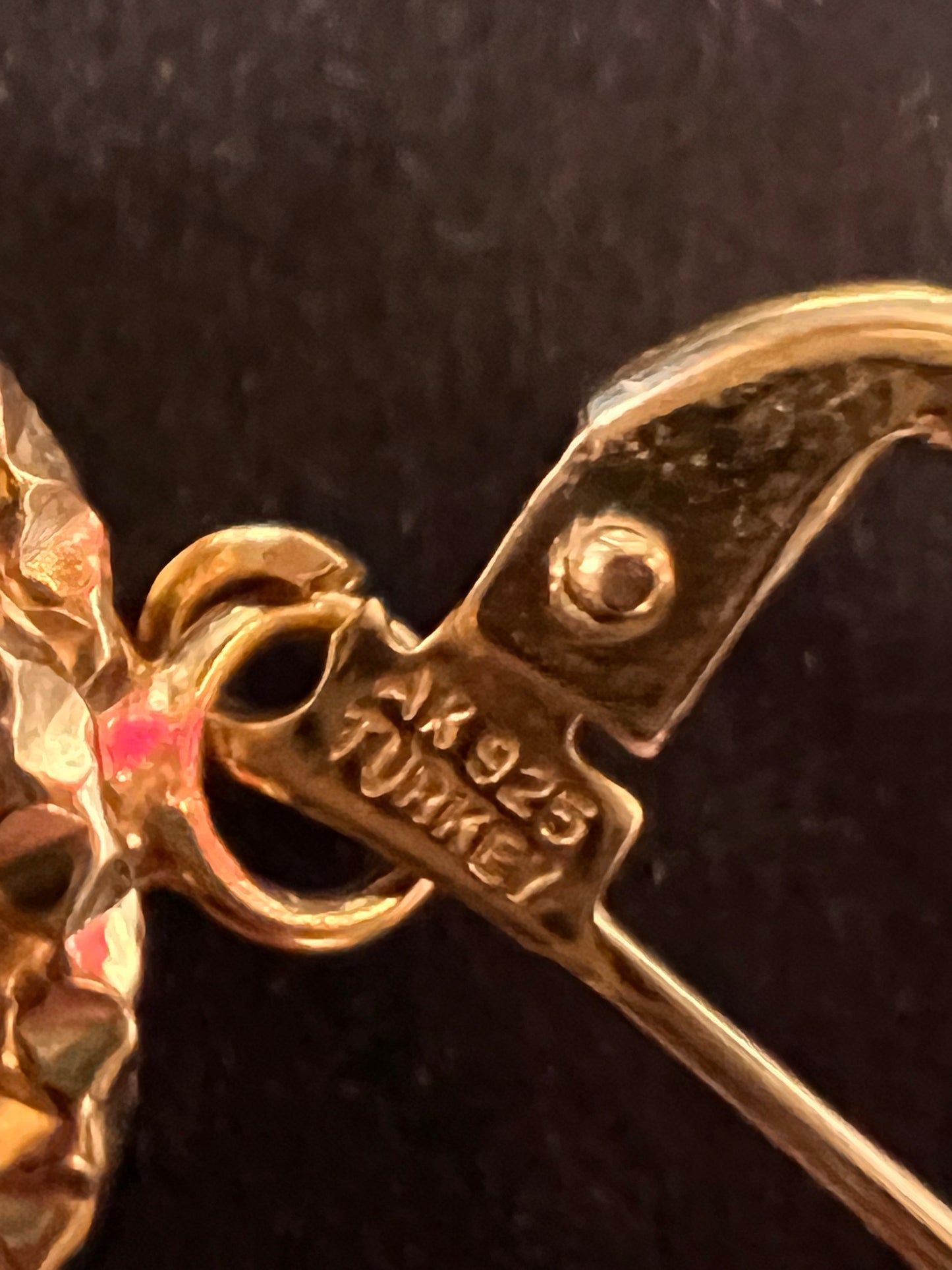 Atasay Kuyumculuk yellow gold over sterling silver Turkish earrings