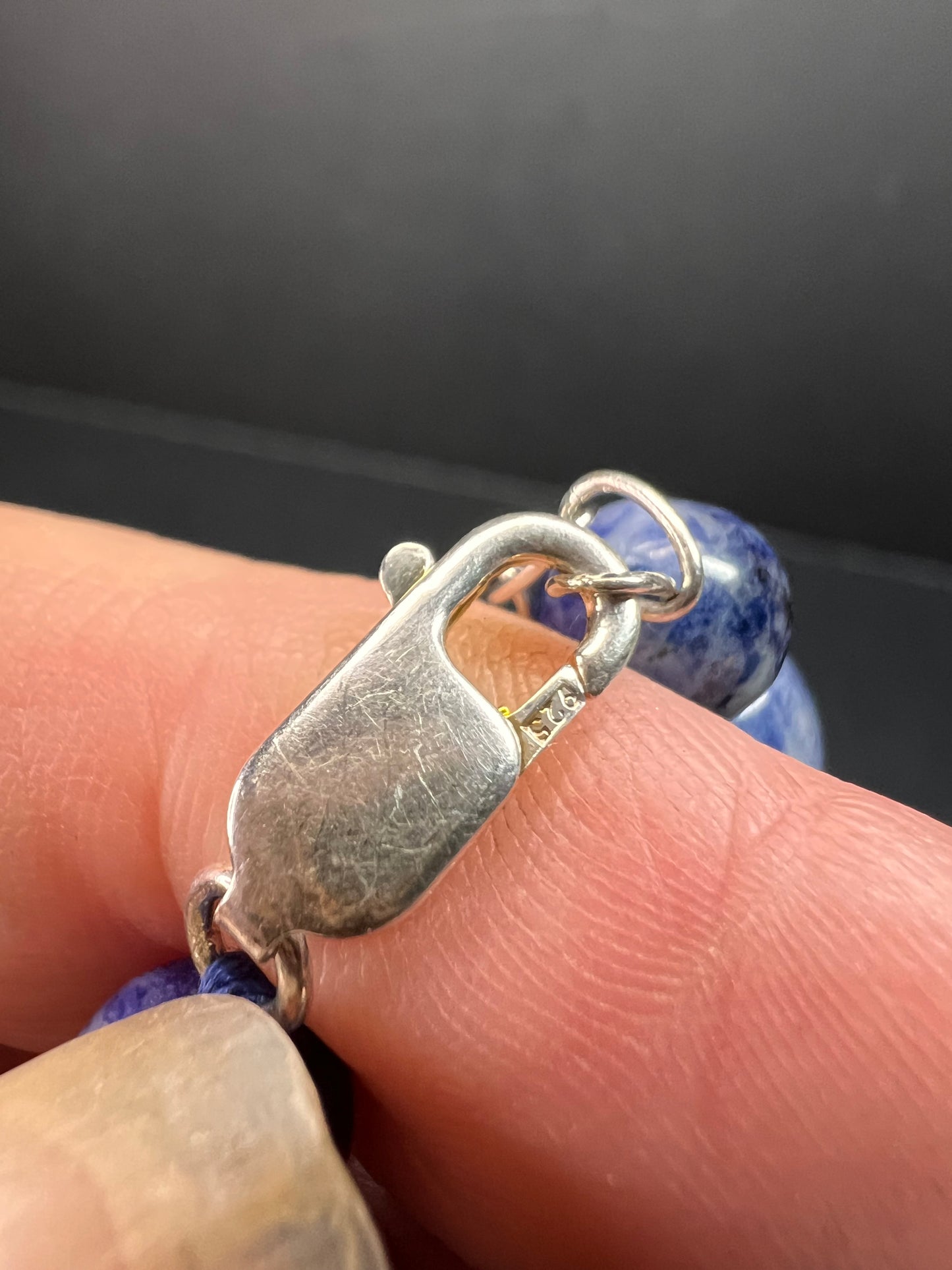 NEW sodalite necklace and bracelet with sterling silver clasp