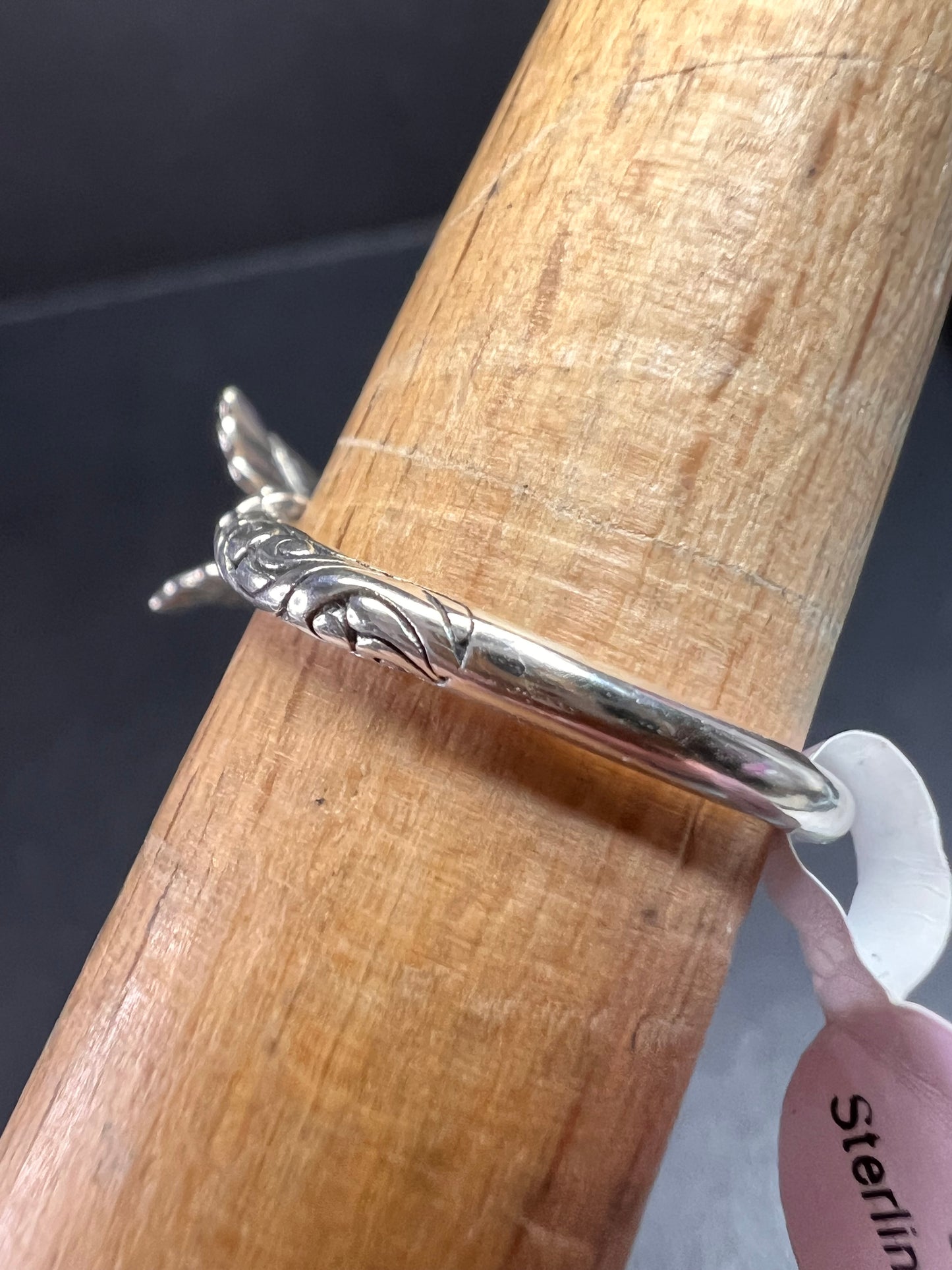 NEW Blue topaz hummingbird Bali sterling silver ring size 7