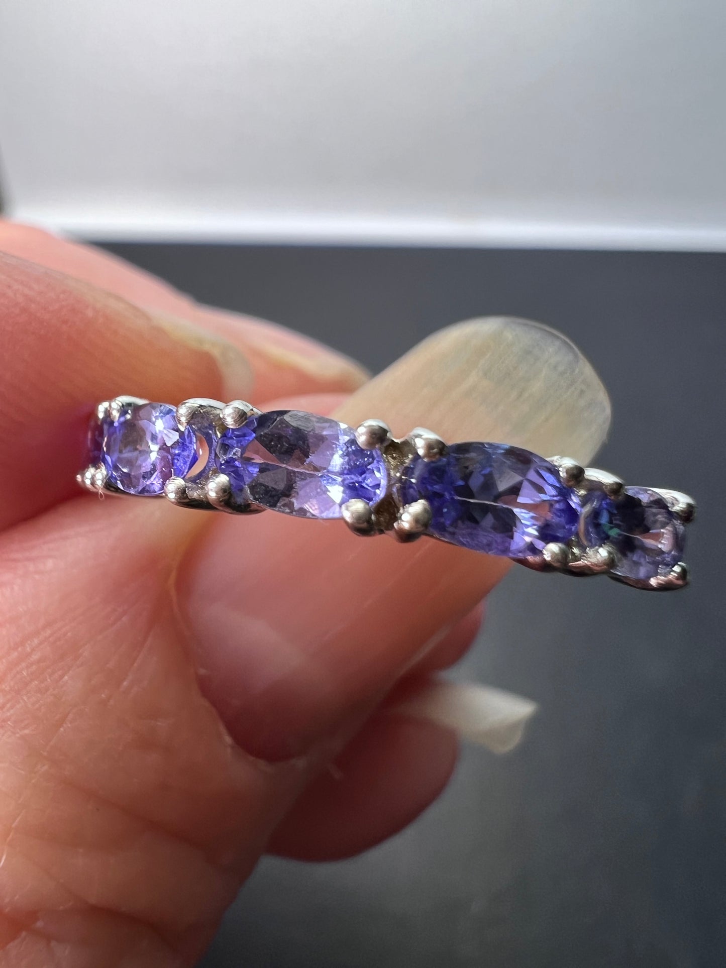 Tanzanite Hoop Earrings in Platinum Over Sterling Silver 2.35 ctw