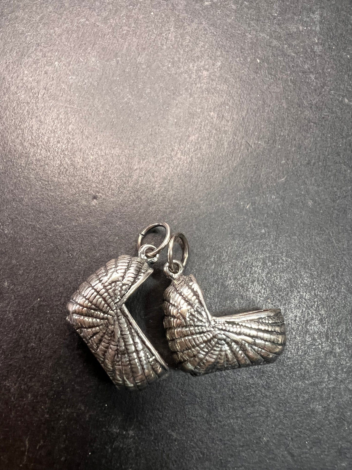 MCM Vintage Sterling Silver Baby Moses Basket Cradle Charm Pendant