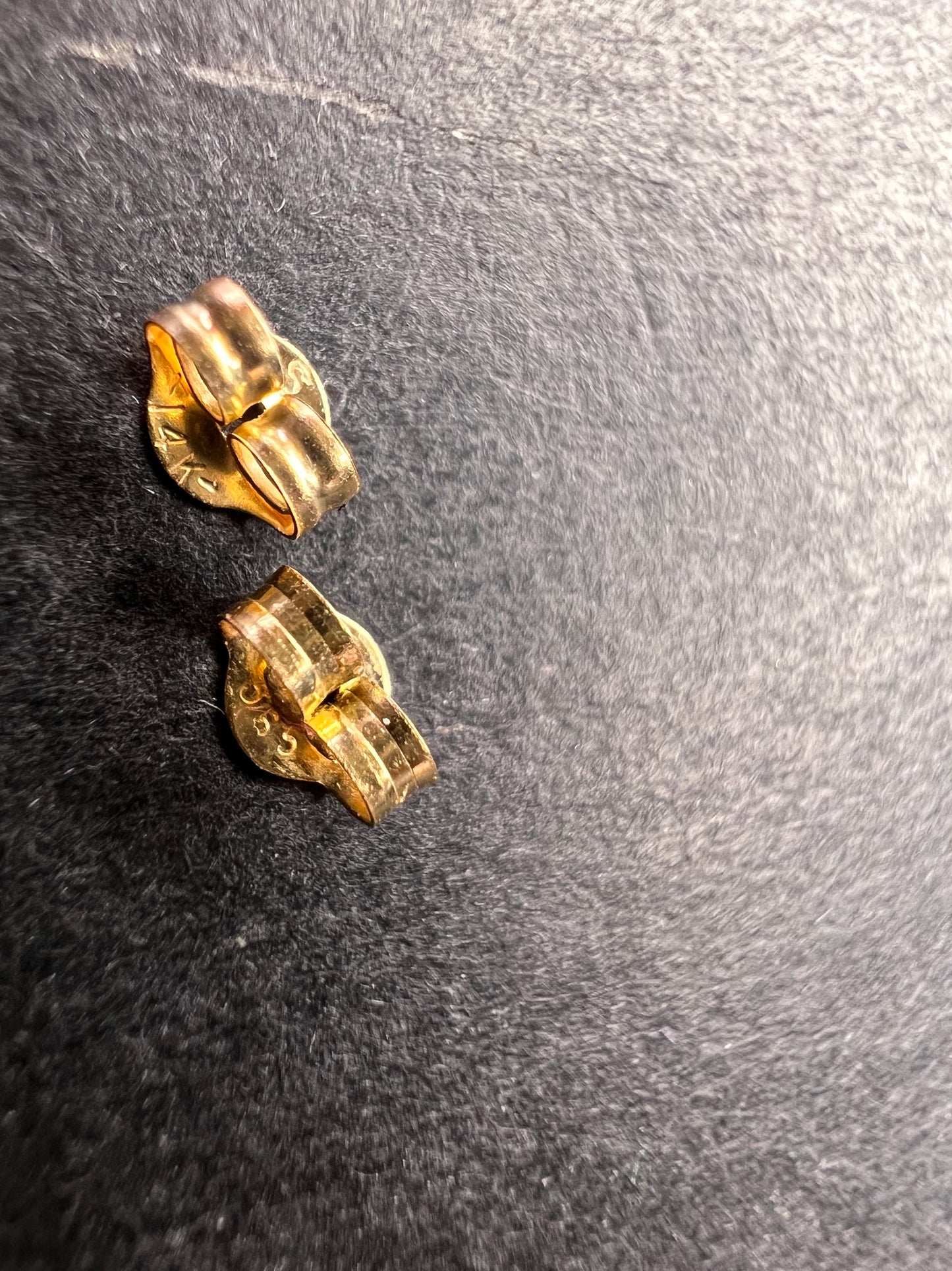 14k Gold Emerald-Cut Garnet Stud Earrings