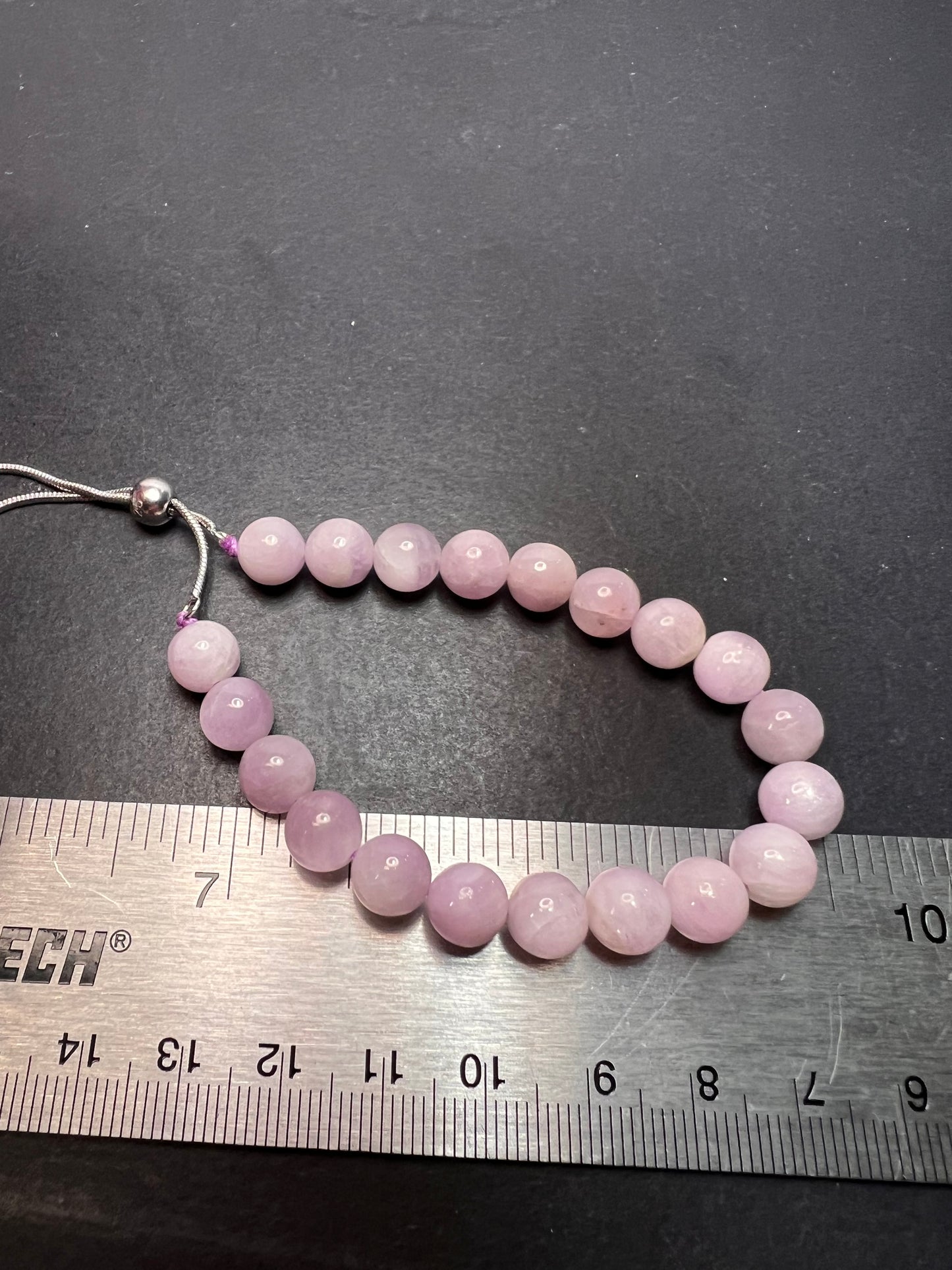 Kunzite Sterling silver bolo bracelet