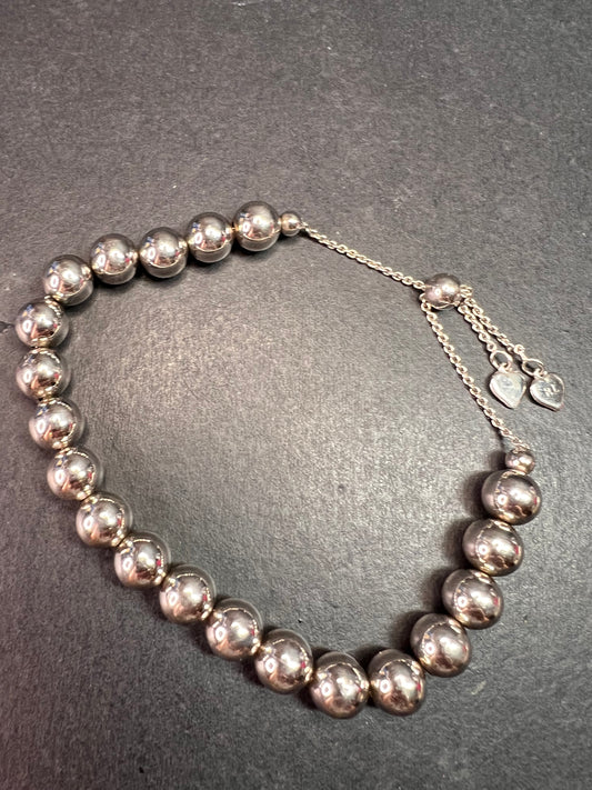 Ralph Lauren sterling silver bolo charm bracelet