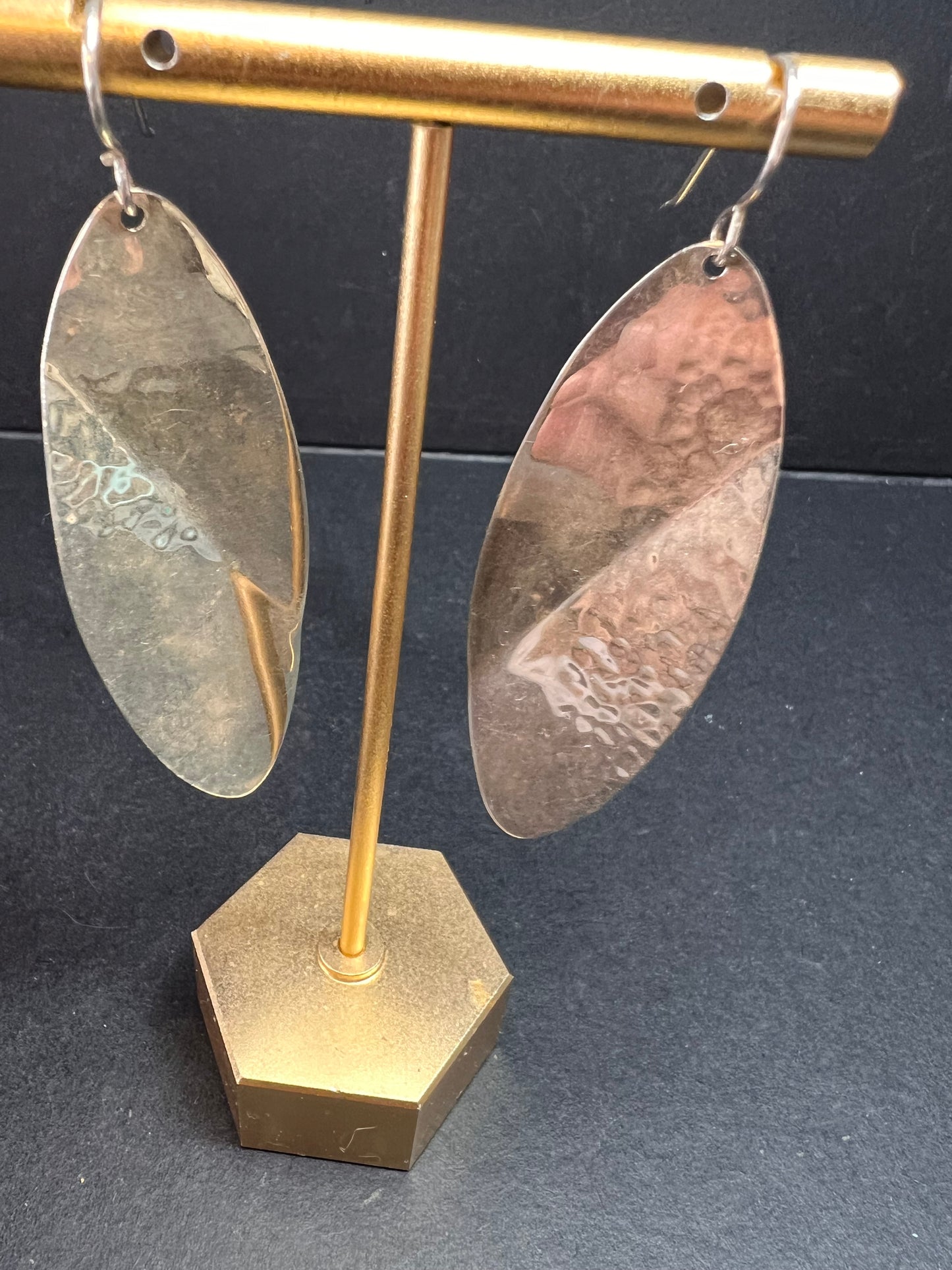 Taxco Mexico Sterling Silver 925 Bold Large Dangle Drop Modernist Earrings