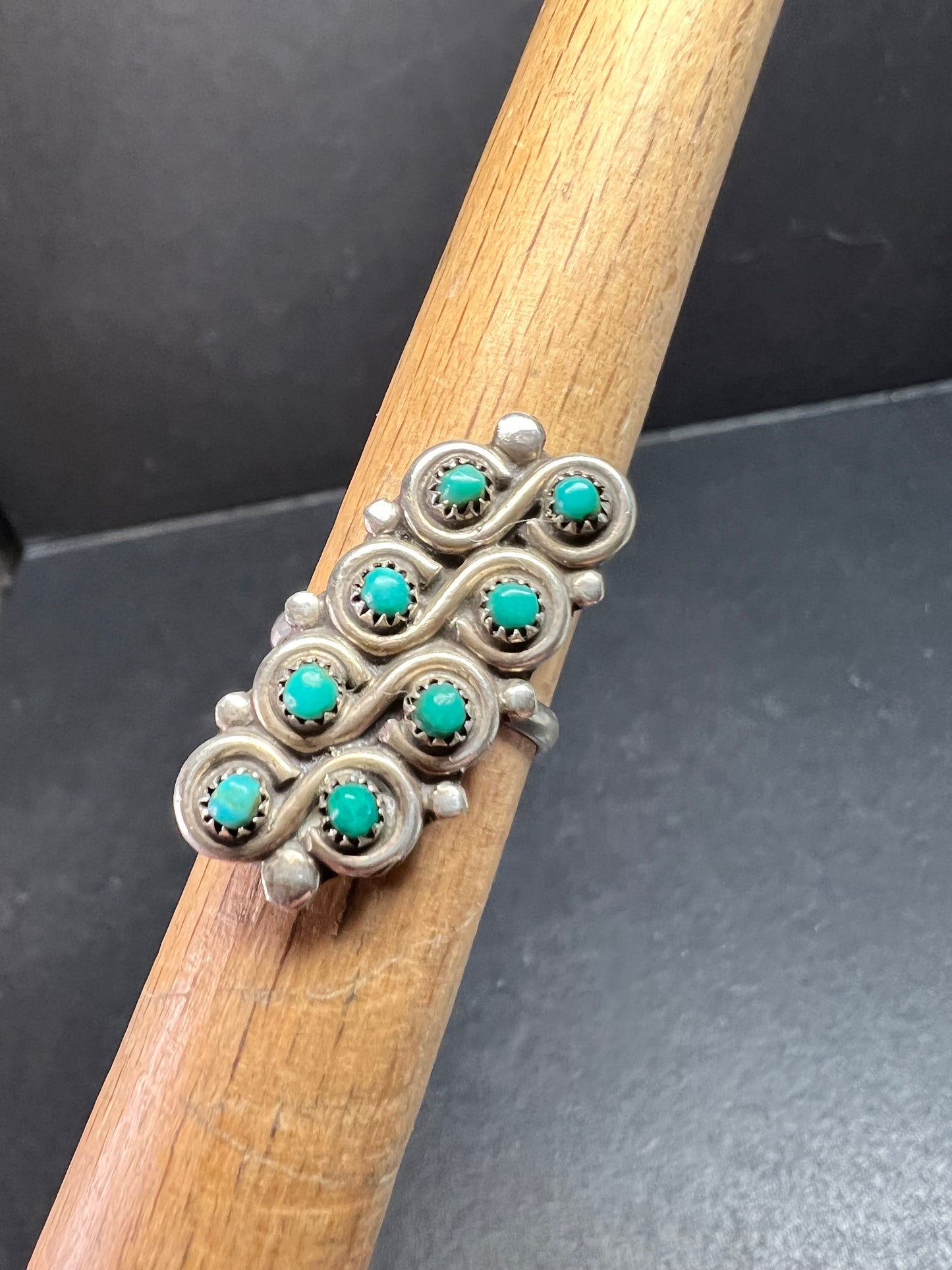 Vintage Sterling Silver Turquoise Ring Size 5 Southwest
