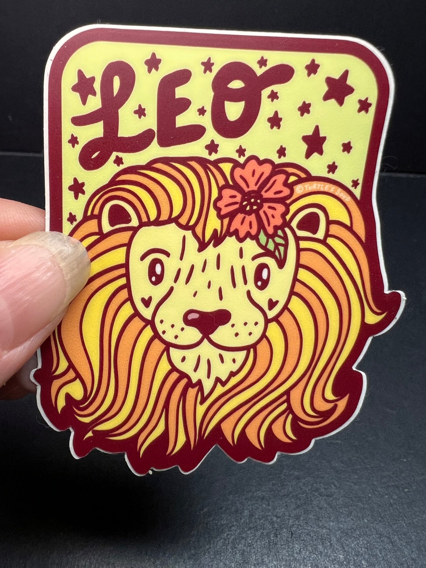 Turtle’s Soup Leo Zodiac Sticker – Waterproof Vinyl