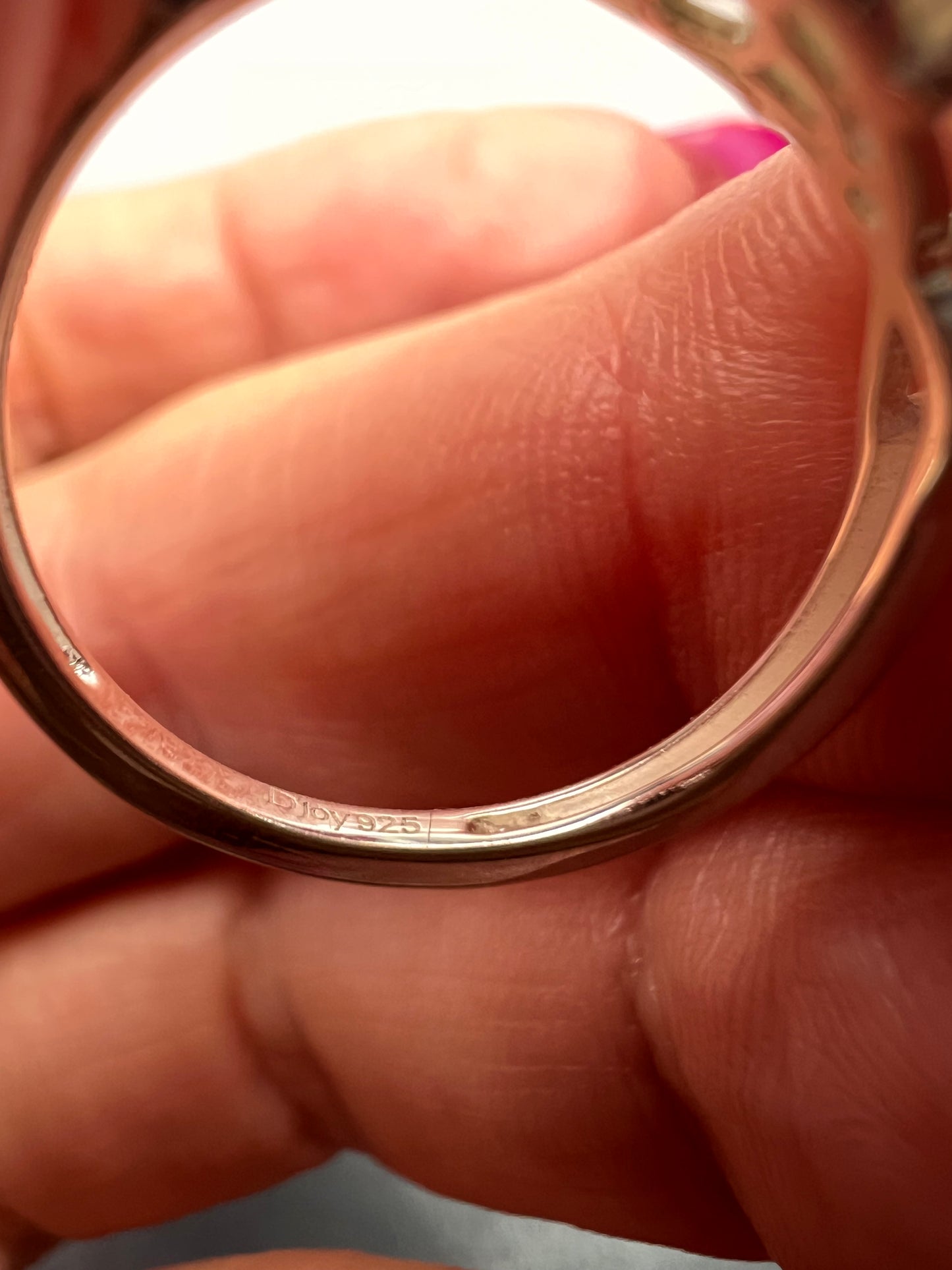 Silver moonstone ring in sterling silver size 6