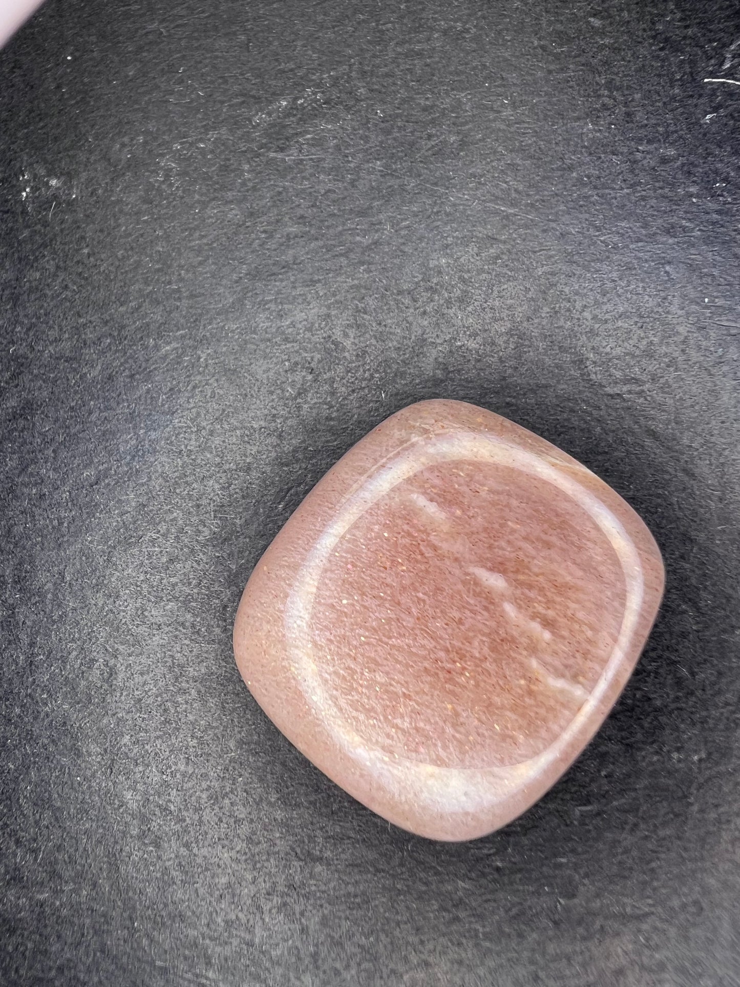 Peach moonstone/ sunstone cabochon