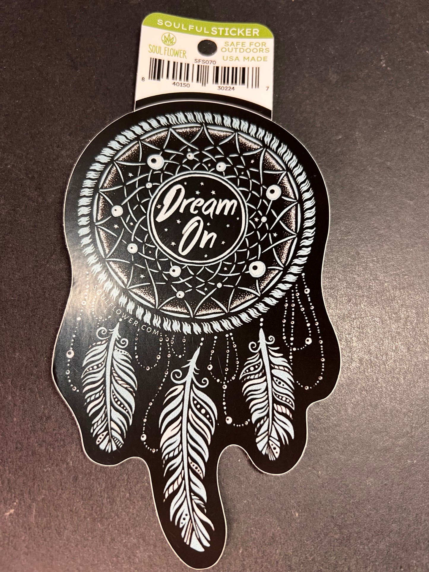 Soul Flower Dream On Mandala Dreamcatcher Sticker – Waterproof Decal