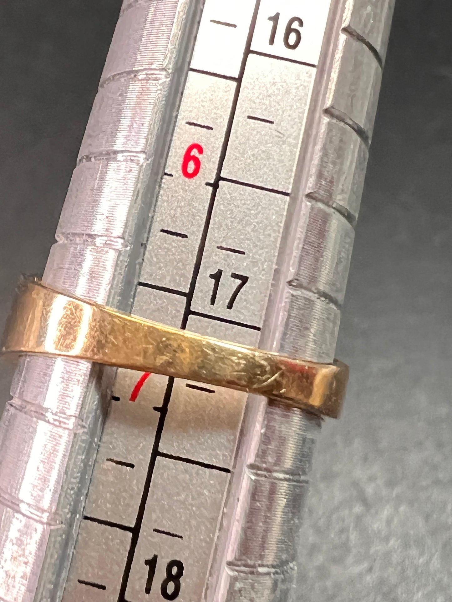 14K Yellow Gold Emerald-Cut Aquamarine Ring – Vintage Modernist Style, Size 7