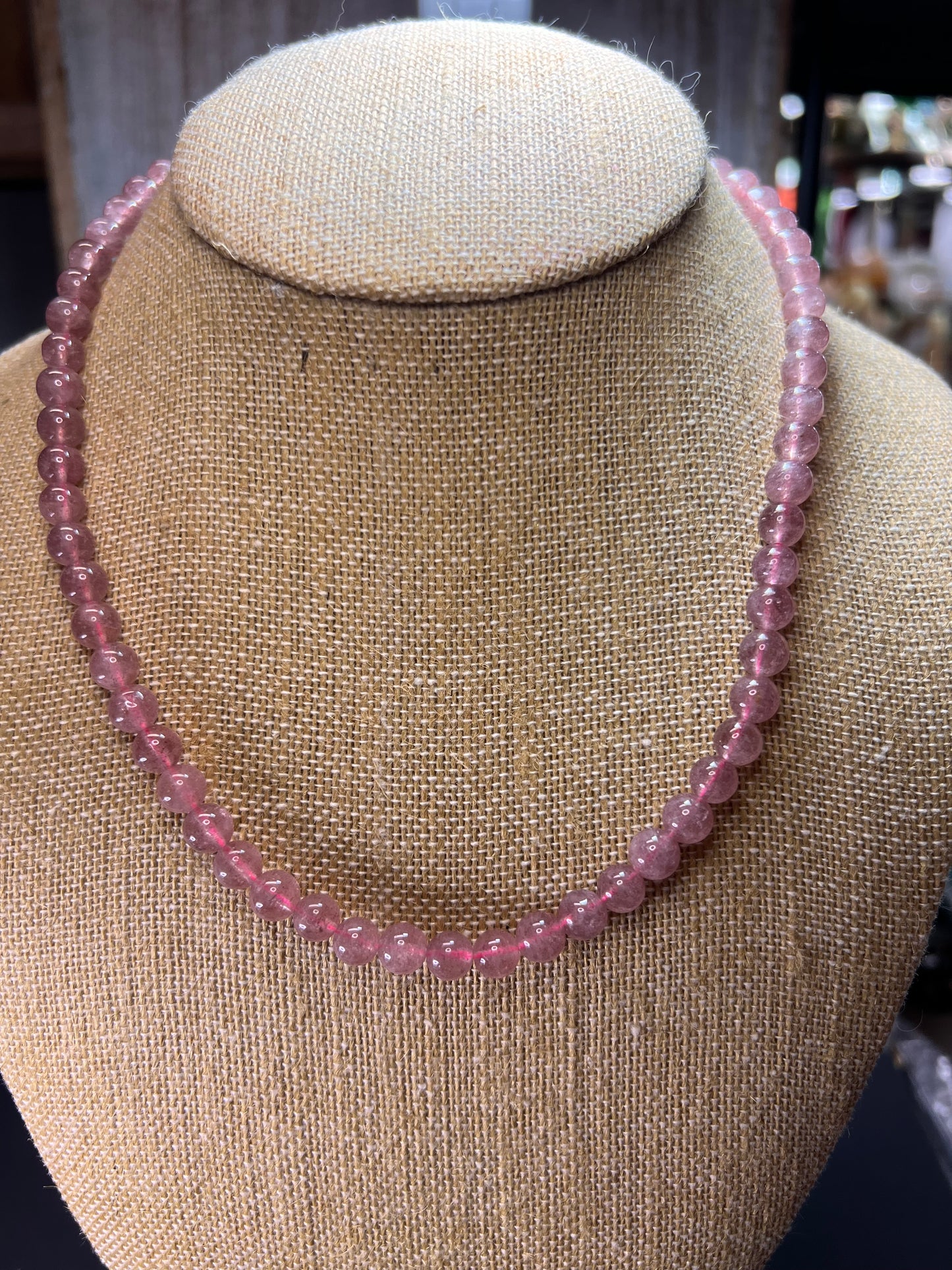 Tanzanian natronite necklace with sterling silver clasp