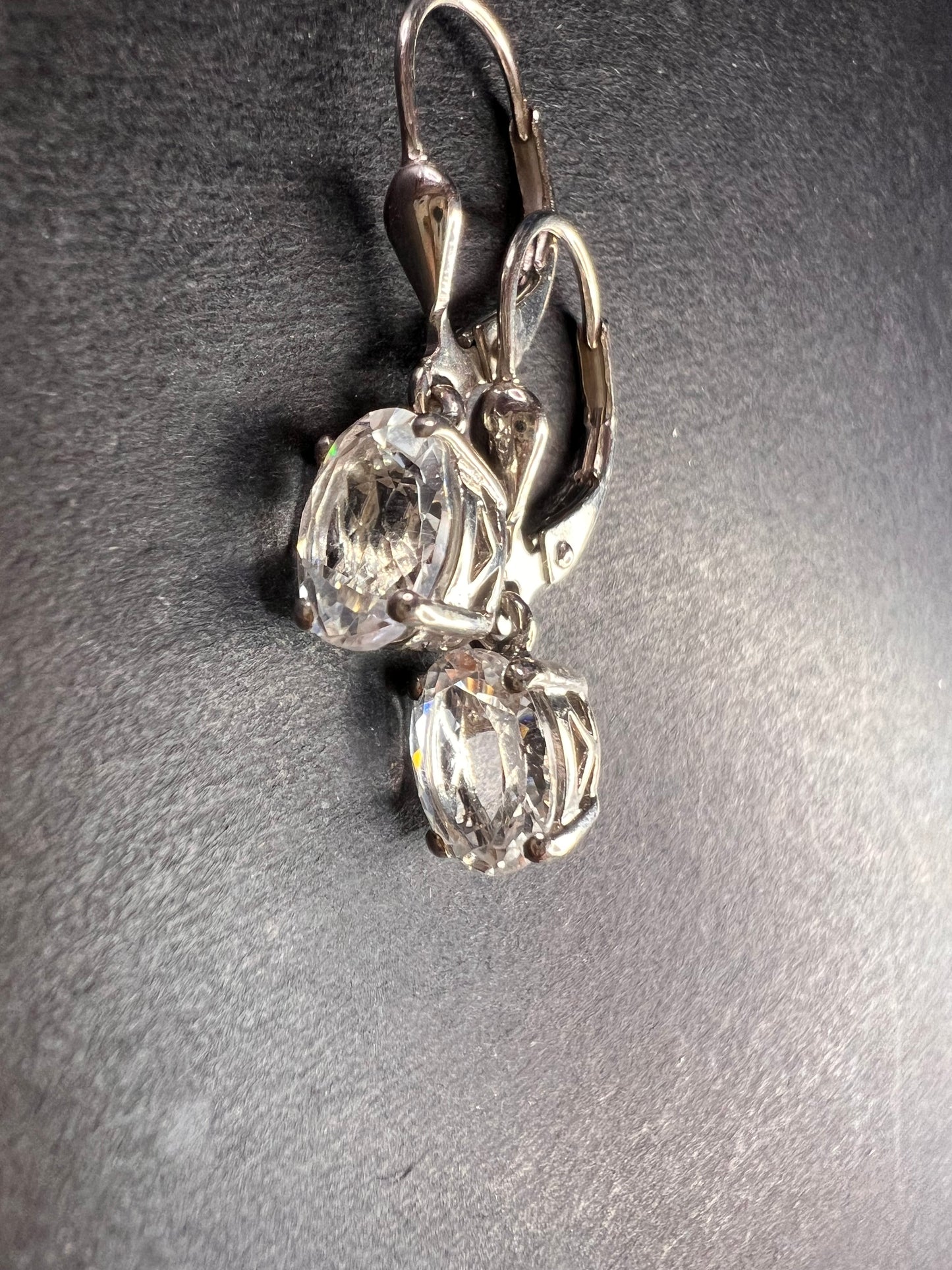 NEW petalite sterling silver lever back earrings