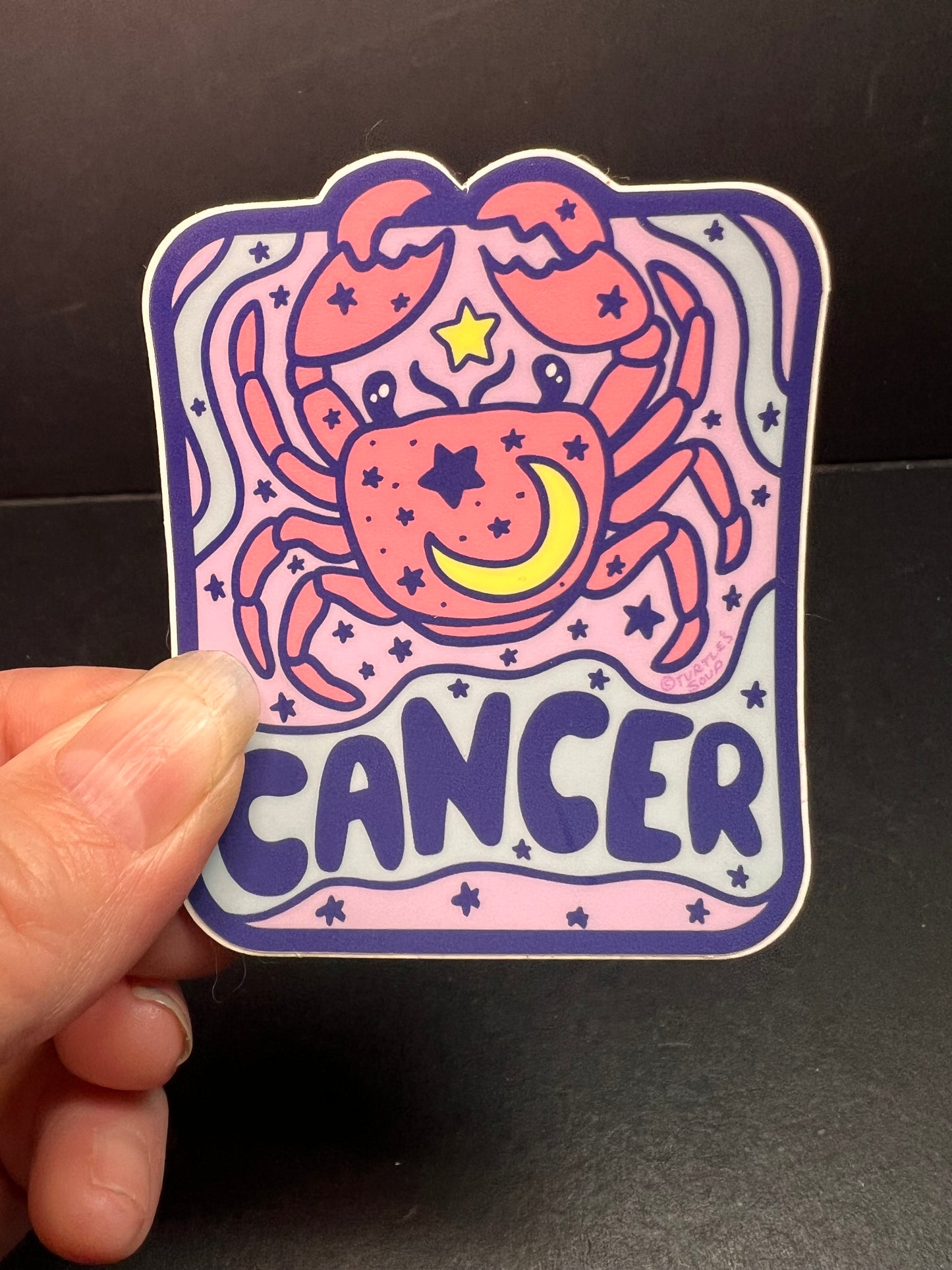 Turtle’s Soup Cancer Zodiac Sticker – Matte Vinyl Astrology Decal
