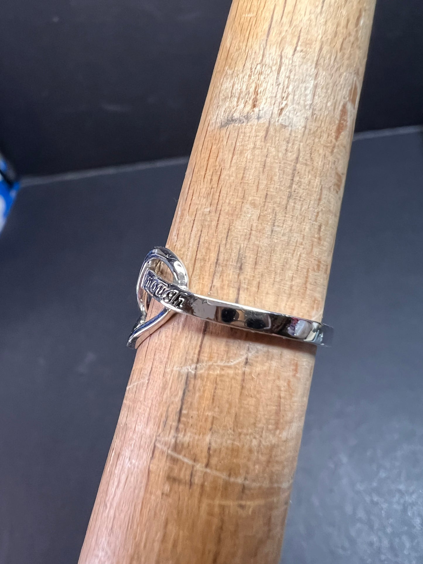 Vintage eternity heart You Are Enough ring size 6